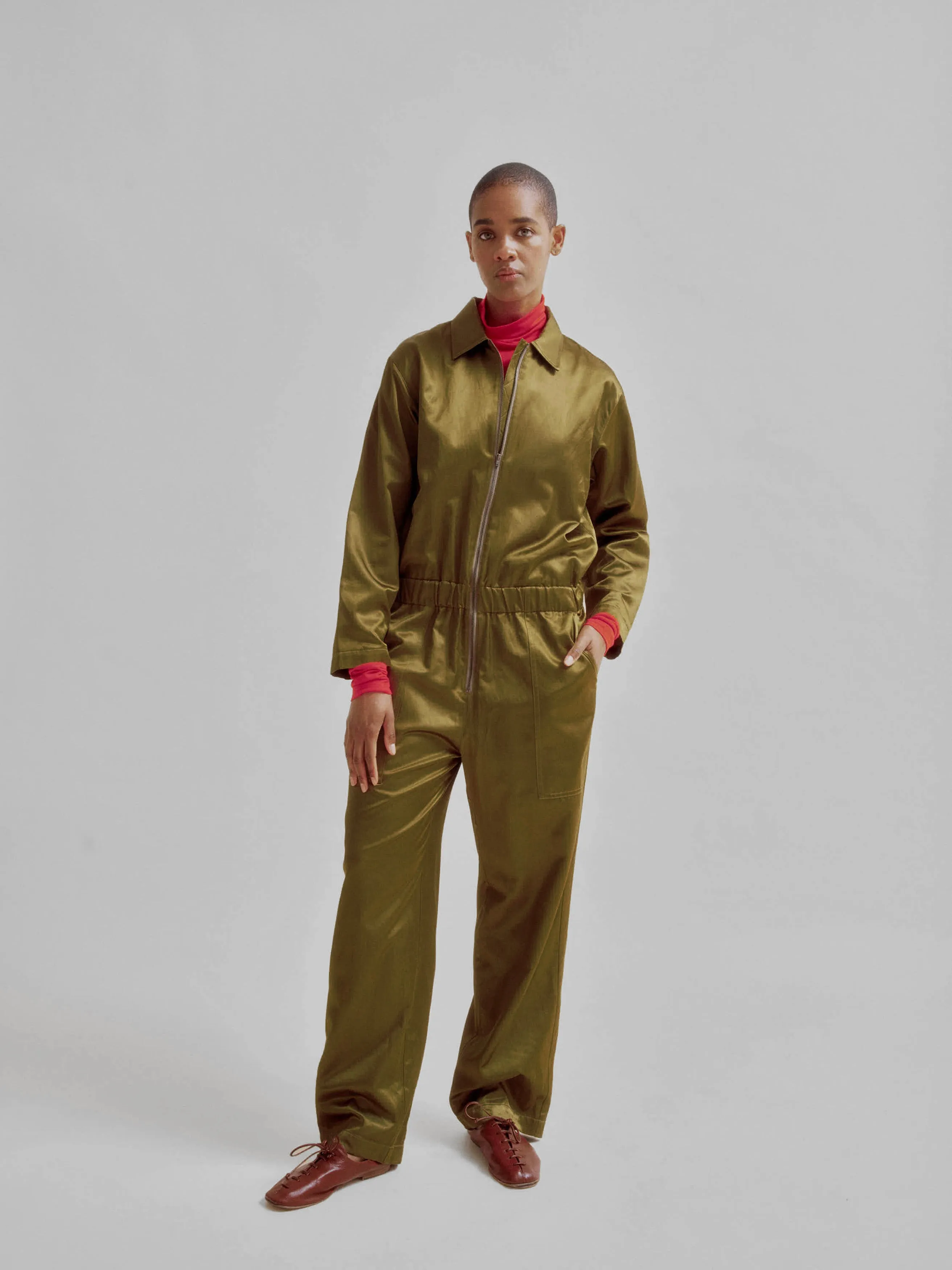 Coverall in Olive sold by Sayaka Davis