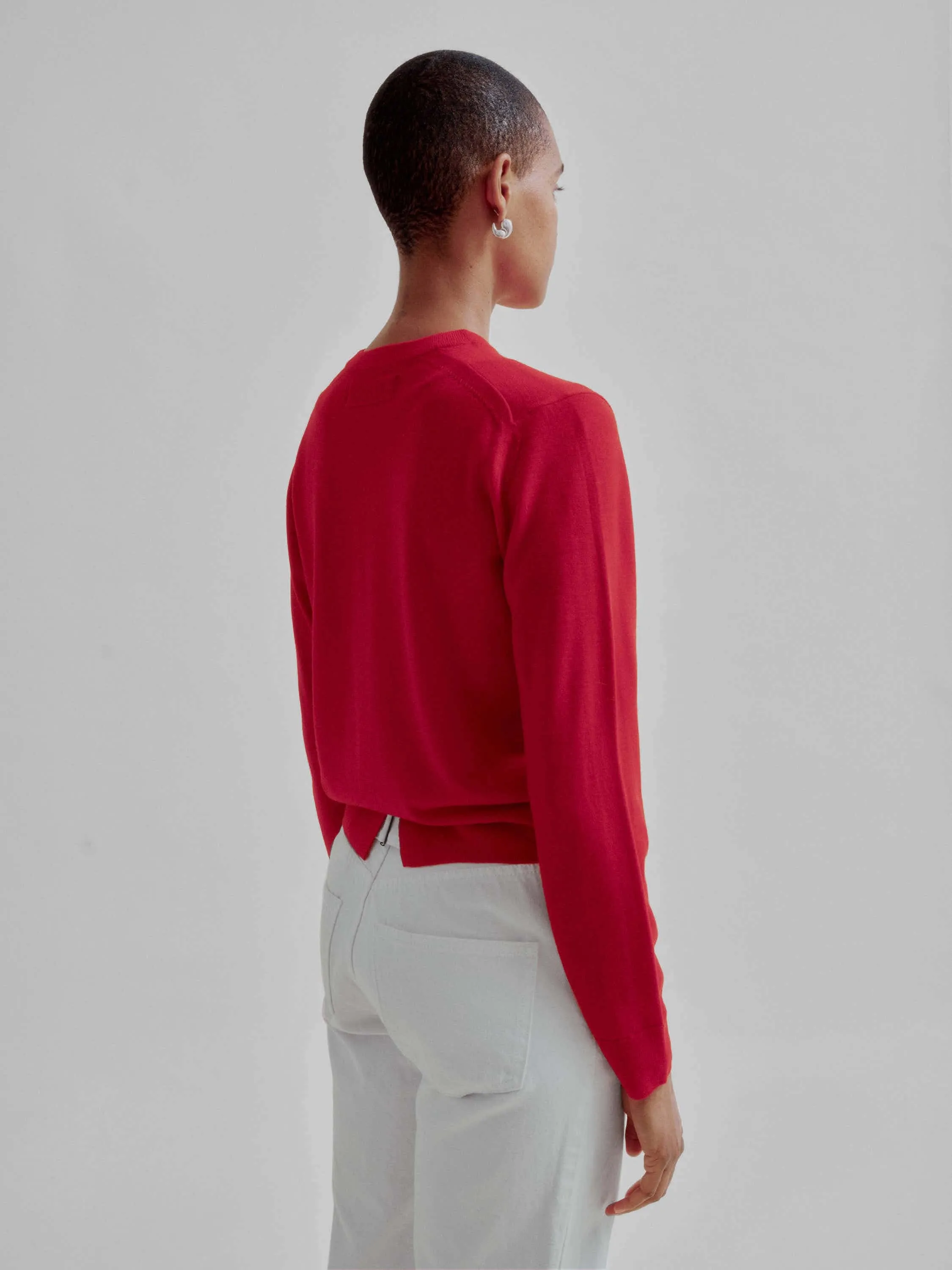 Compact Cardigan in Red sold by Sayaka Davis product image thumbnail 4