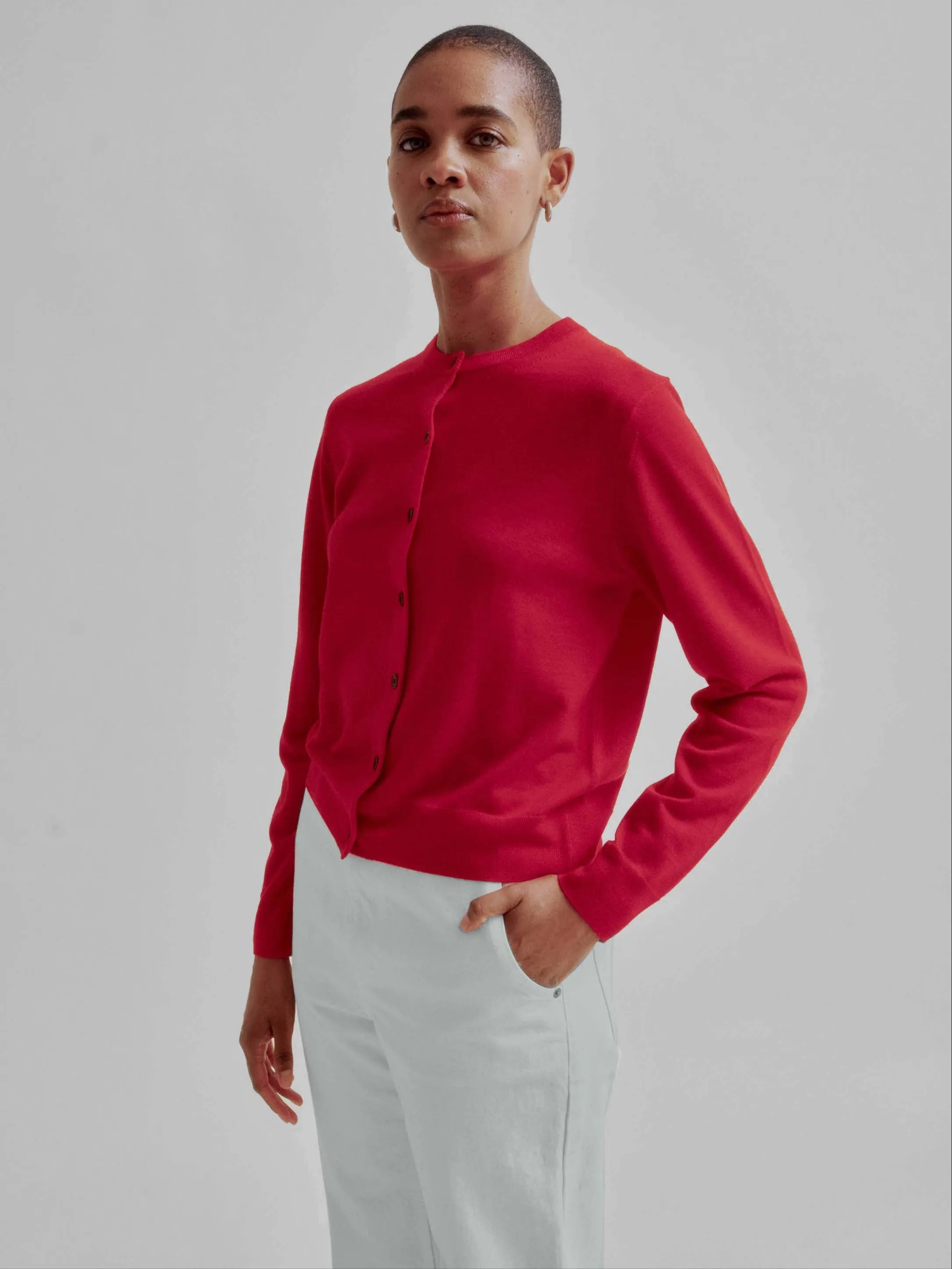 Compact Cardigan in Red sold by Sayaka Davis product image thumbnail 2