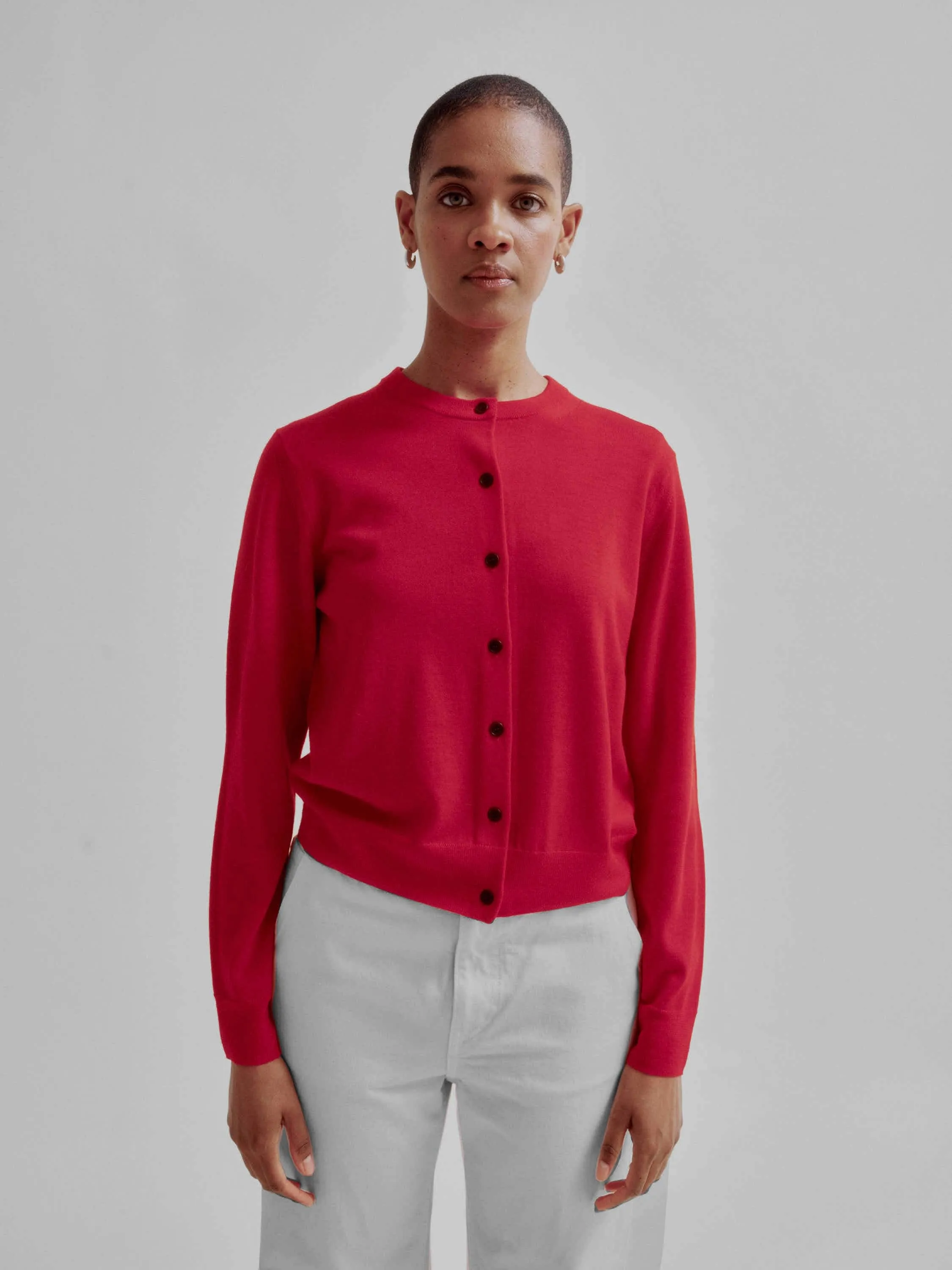 Compact Cardigan in Red sold by Sayaka Davis product image thumbnail 3