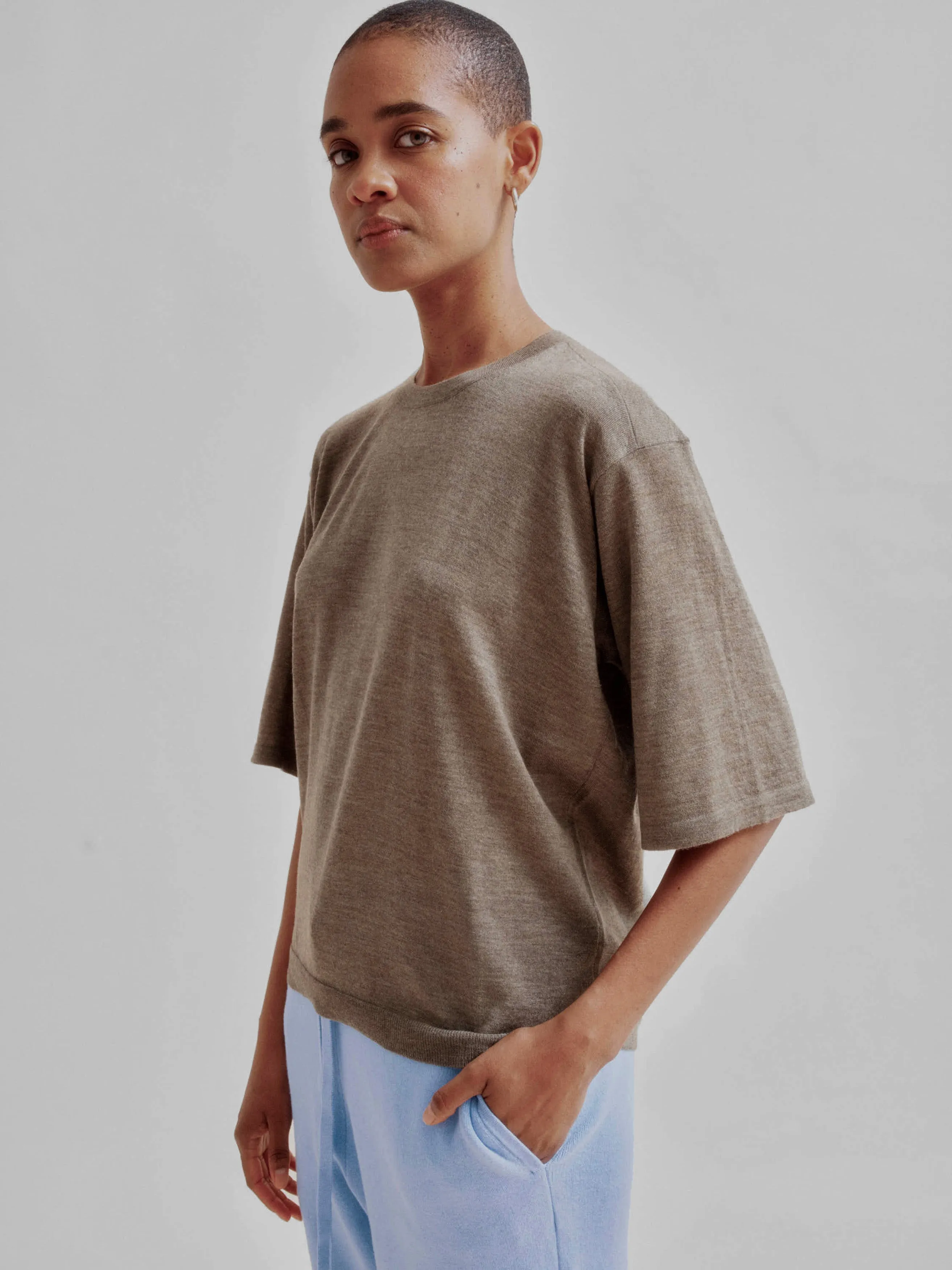 Cashmere Tee in Artichoke sold by Sayaka Davis