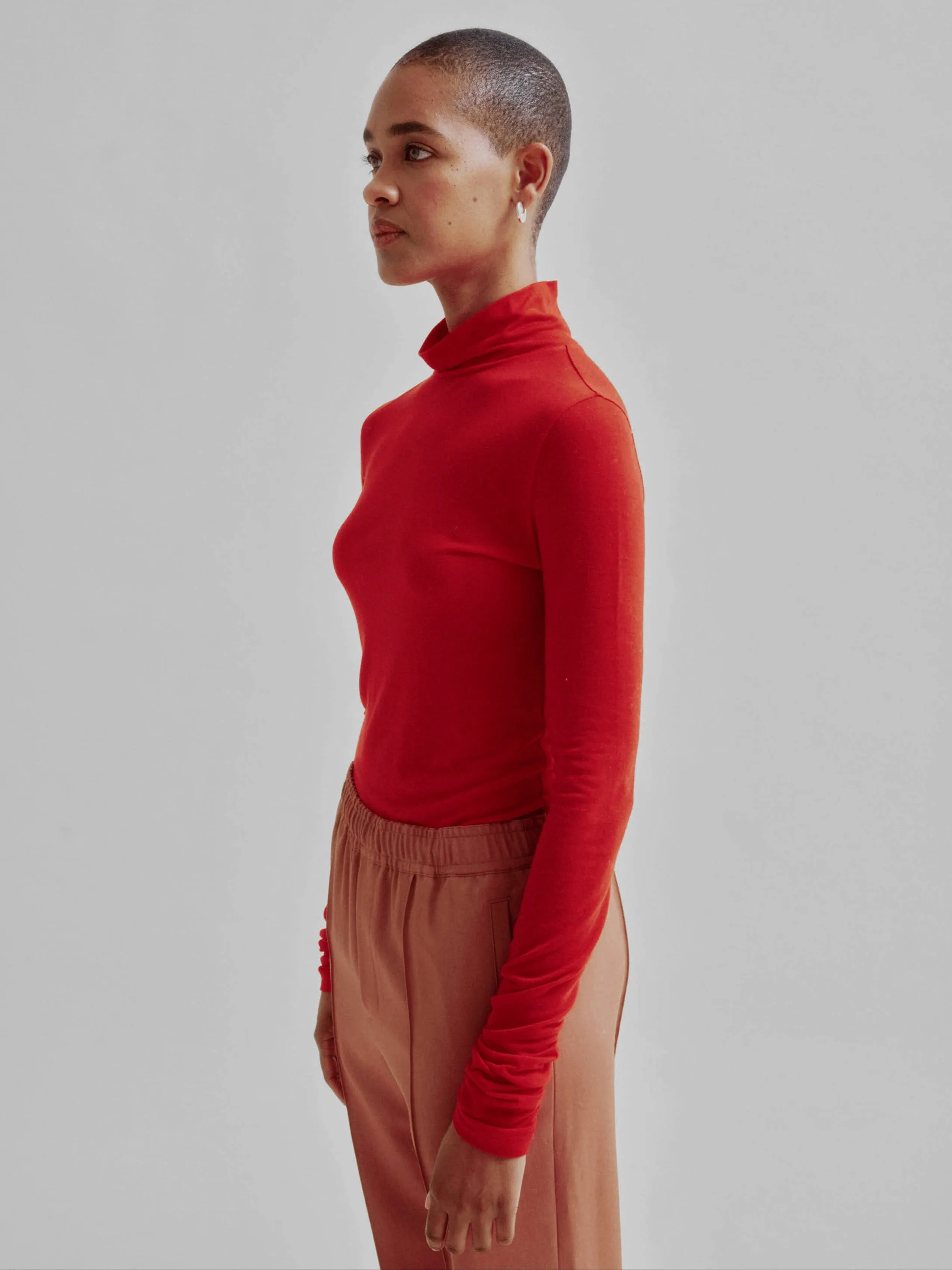 Mockneck Tee in Red sold by Sayaka Davis product image thumbnail 2