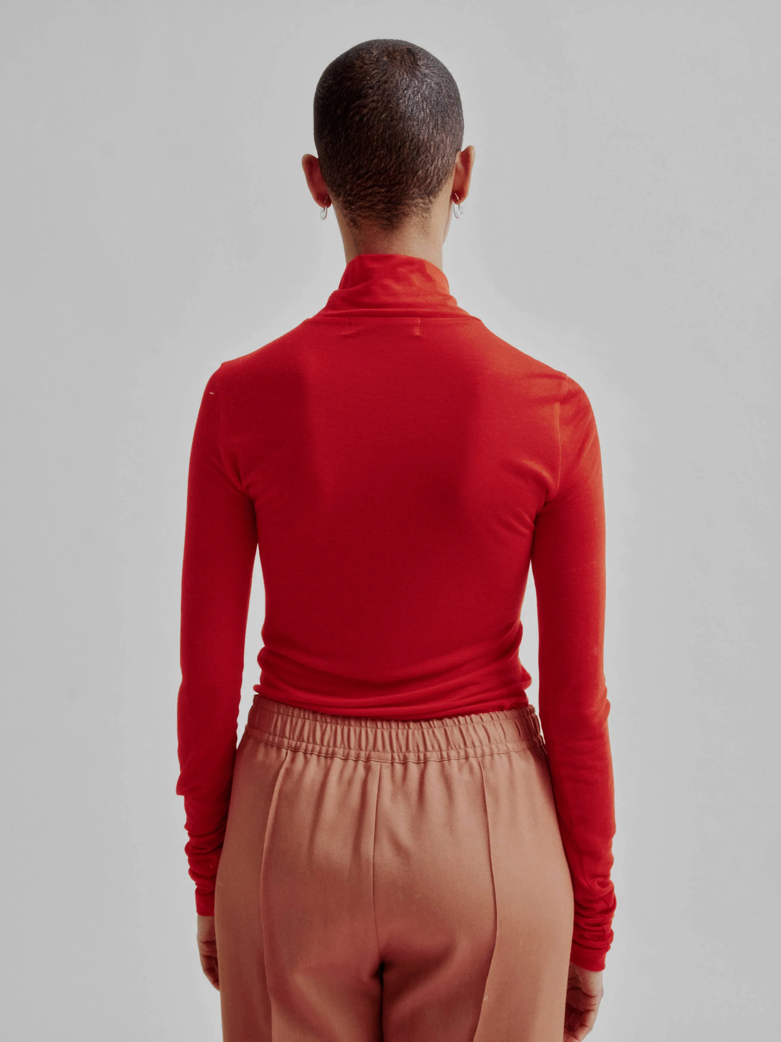 Mockneck Tee in Red sold by Sayaka Davis product image thumbnail 3
