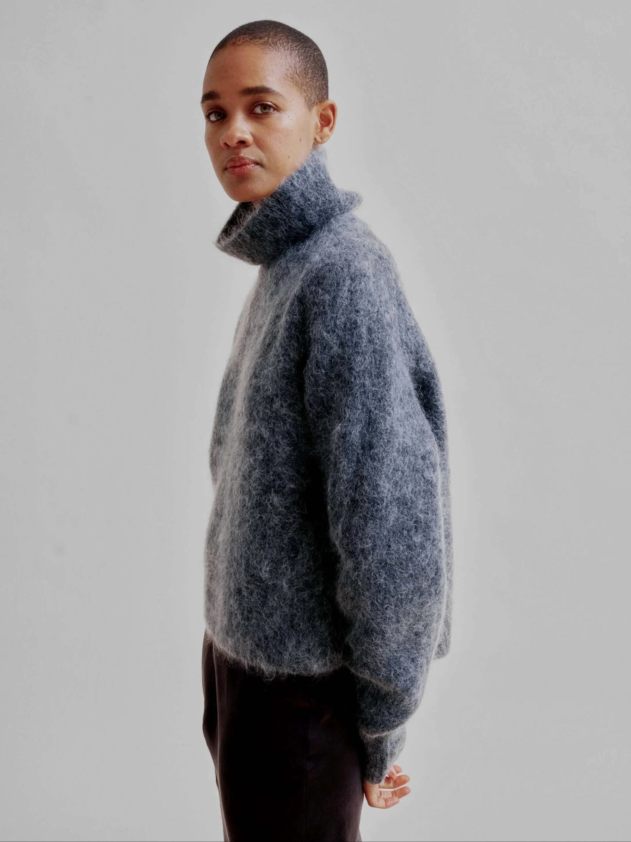 Mohair Highneck in Charcoal sold by Sayaka Davis product image thumbnail 2
