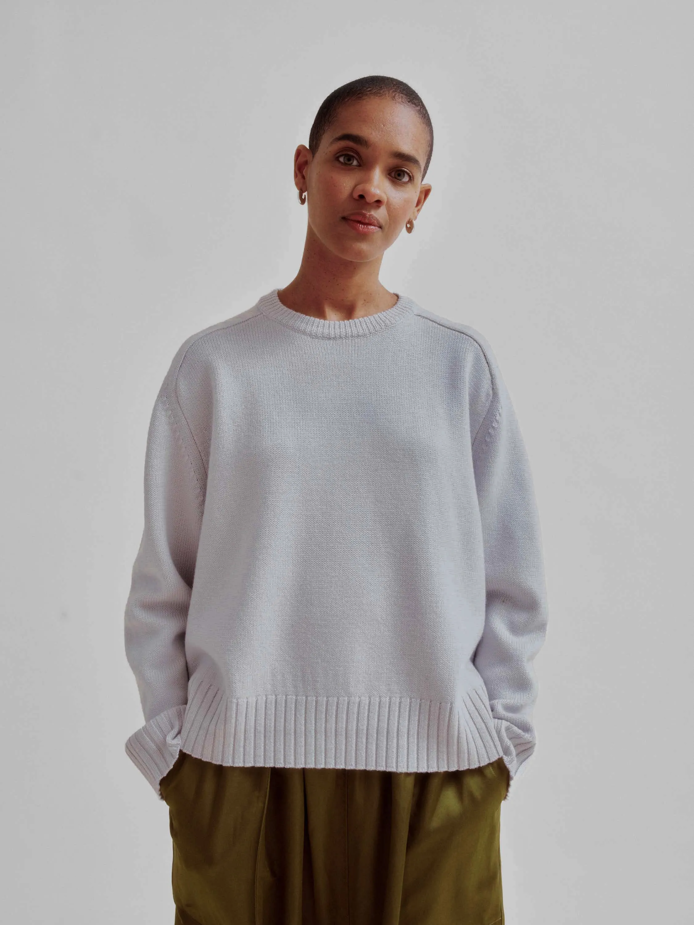 CREWNECK PULLOVER IN ICE GRAY sold by Sayaka Davis product image thumbnail 2