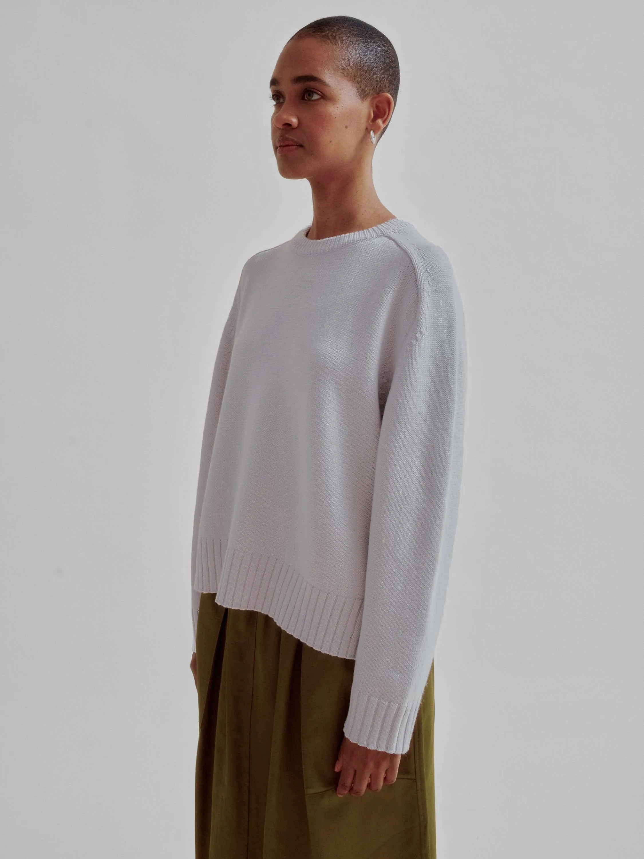 CREWNECK PULLOVER IN ICE GRAY sold by Sayaka Davis product image thumbnail 3