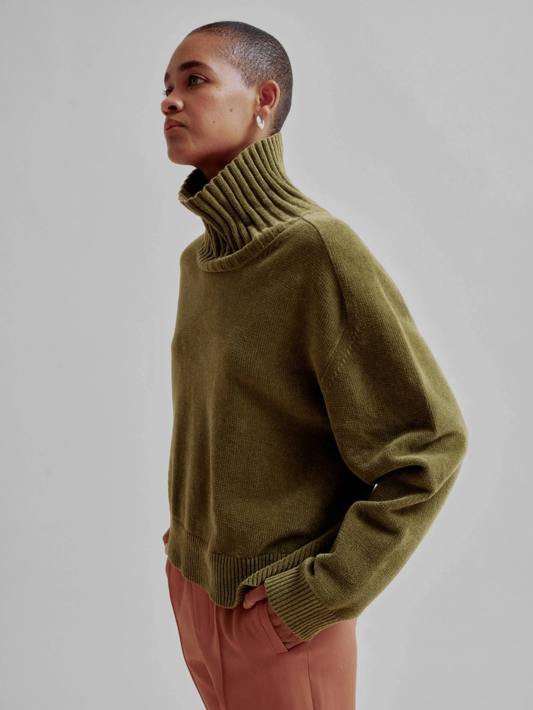 HIGHNECK SWEATER IN PICKLE sold by Sayaka Davis product image thumbnail 2