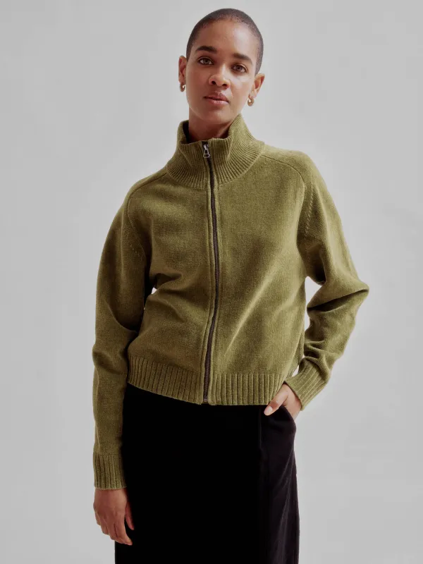 ZIP-UP JACKET IN PICKLE made by Sayaka Davis