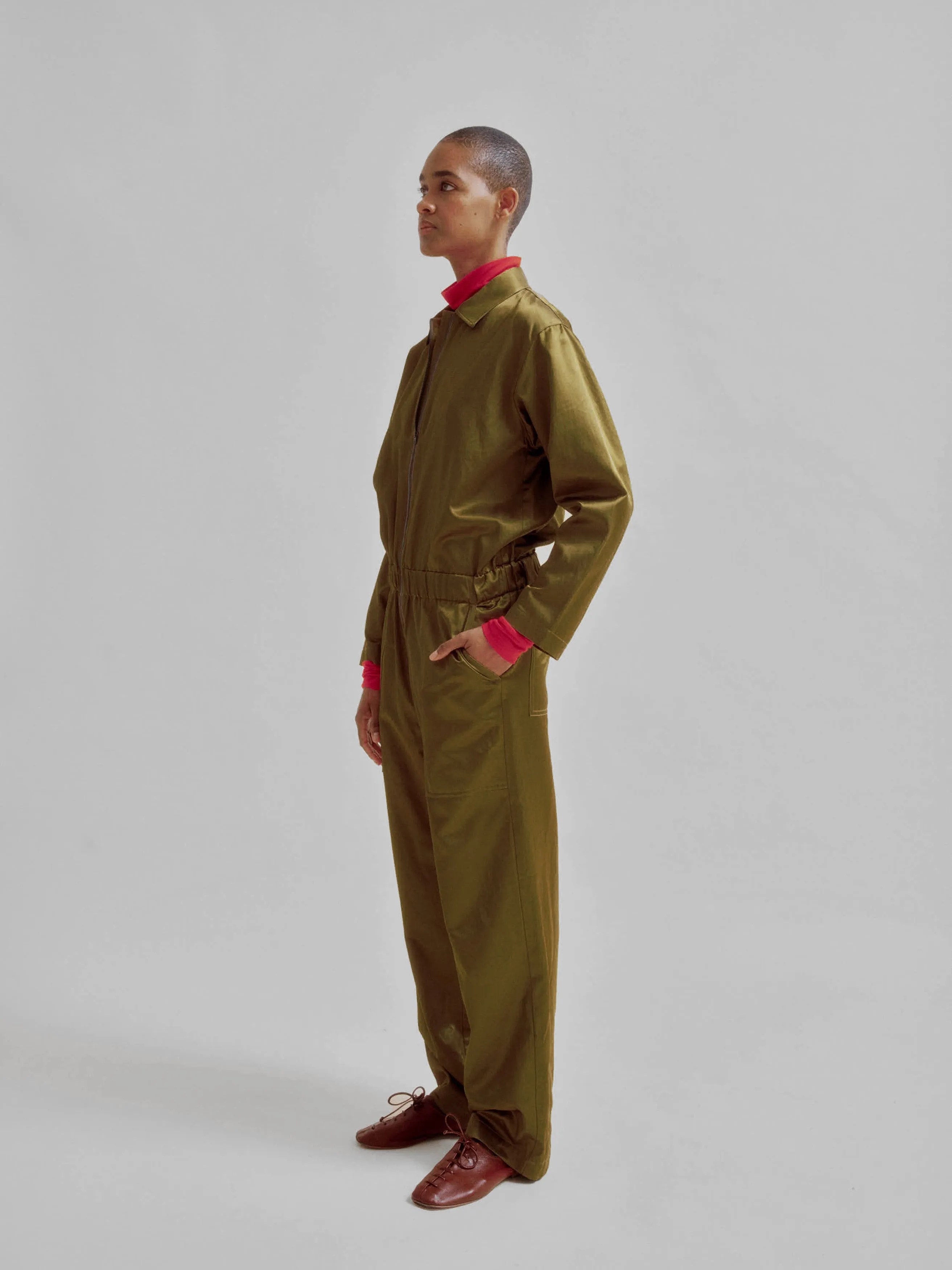 COVERALL IN OLIVE sold by Sayaka Davis product image thumbnail 3