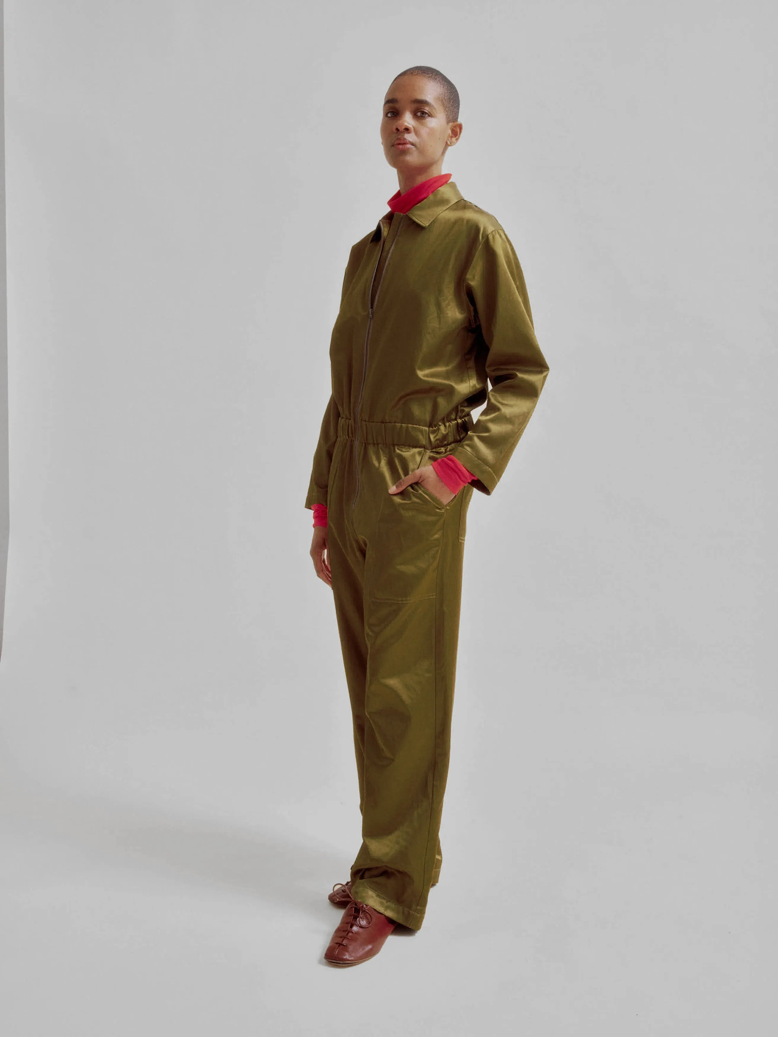 COVERALL IN OLIVE sold by Sayaka Davis product image thumbnail 4