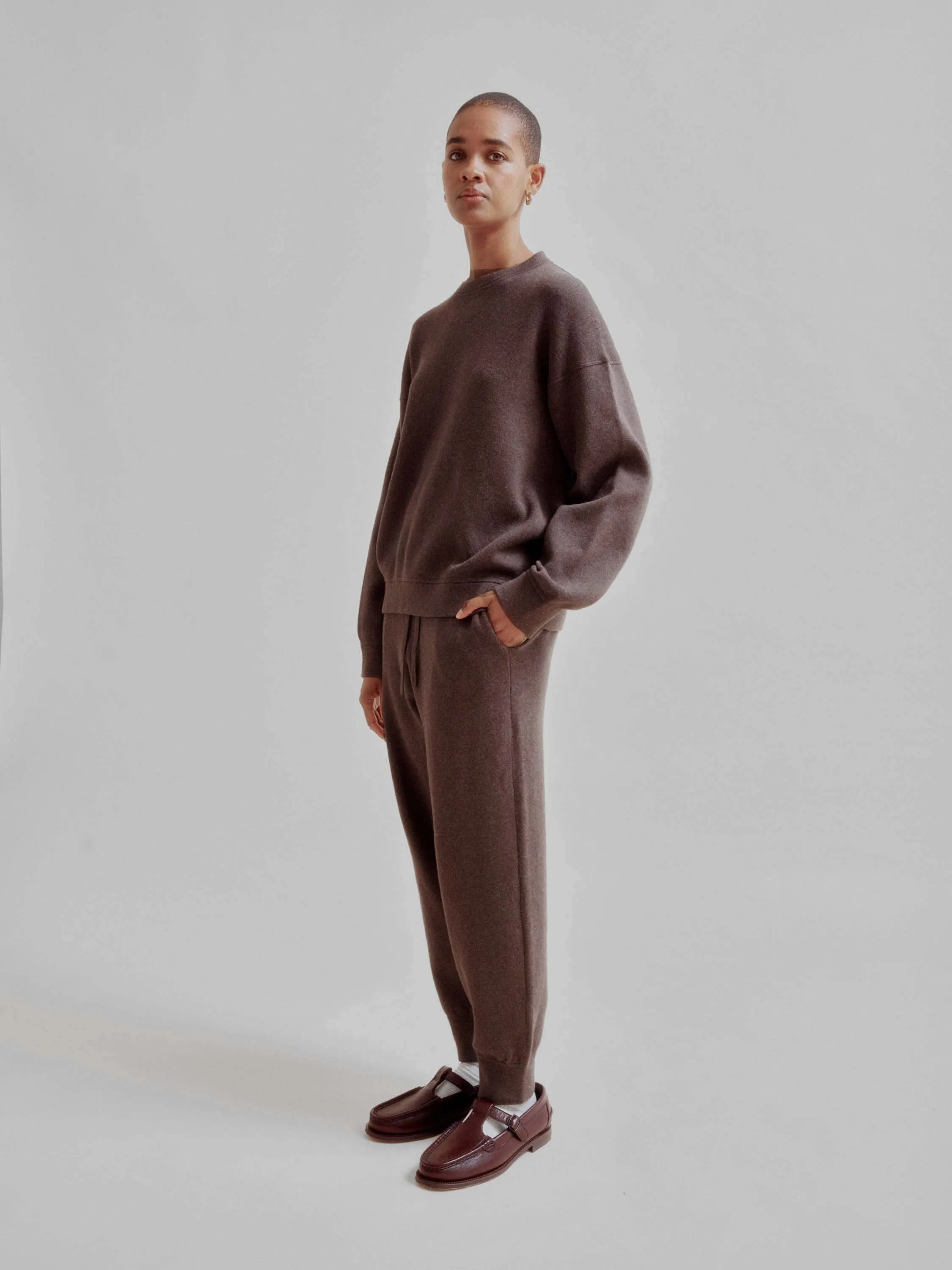 KNIT SWEATPANTS IN BROWNIE sold by Sayaka Davis product image thumbnail 5