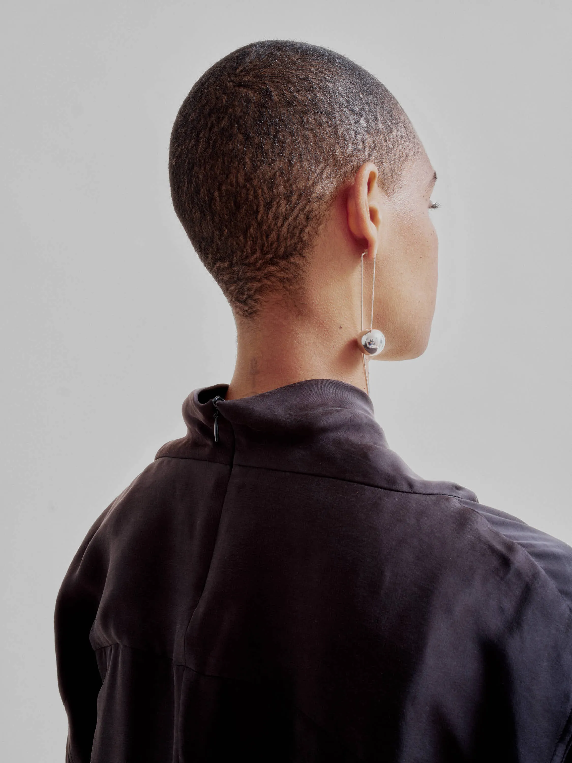 SCARF COLLAR BLOUSE IN BLACK sold by Sayaka Davis product image thumbnail 4