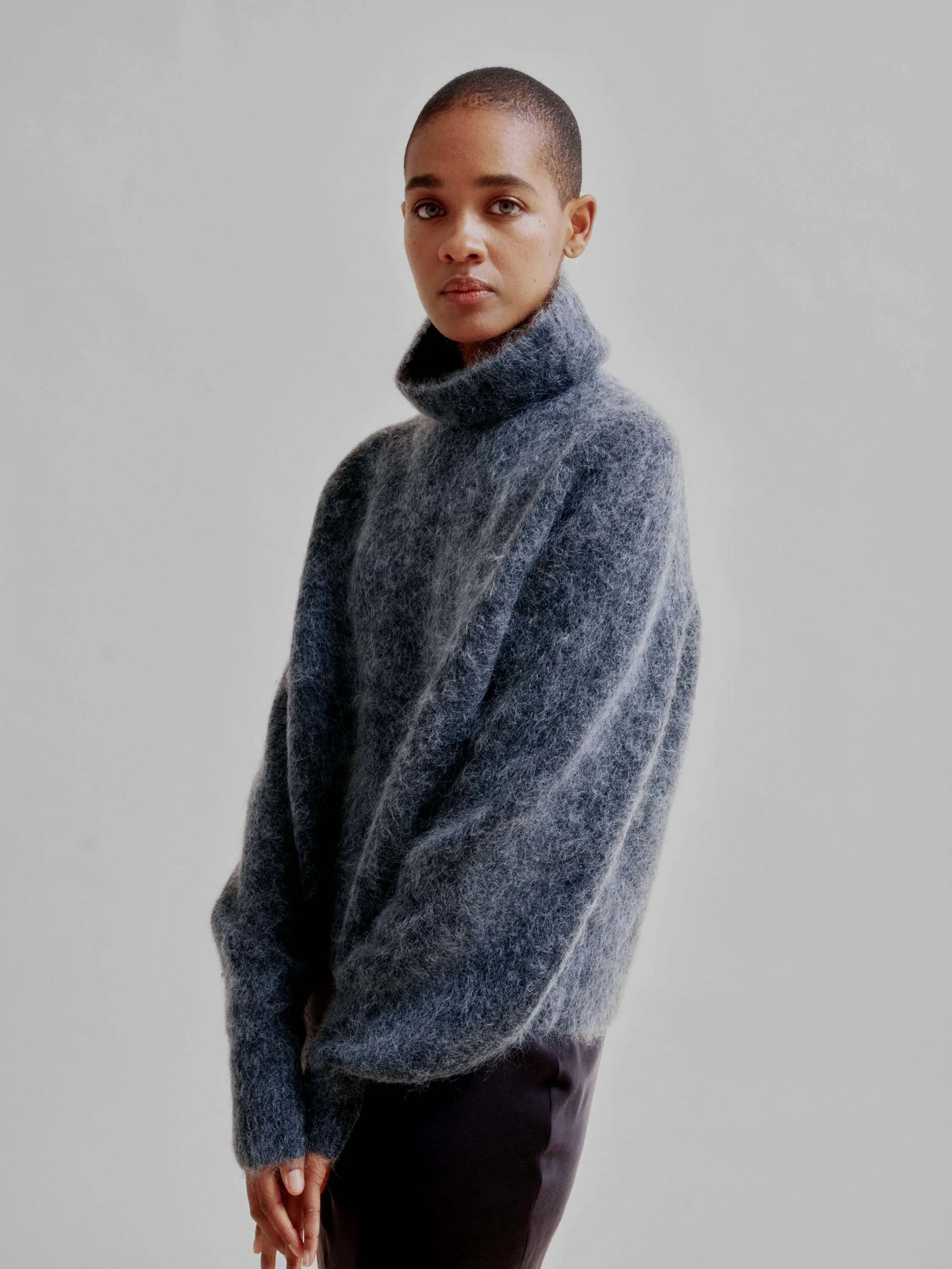 MOHAIR HIGHNECK IN CHARCOAL sold by Sayaka Davis product image thumbnail 4