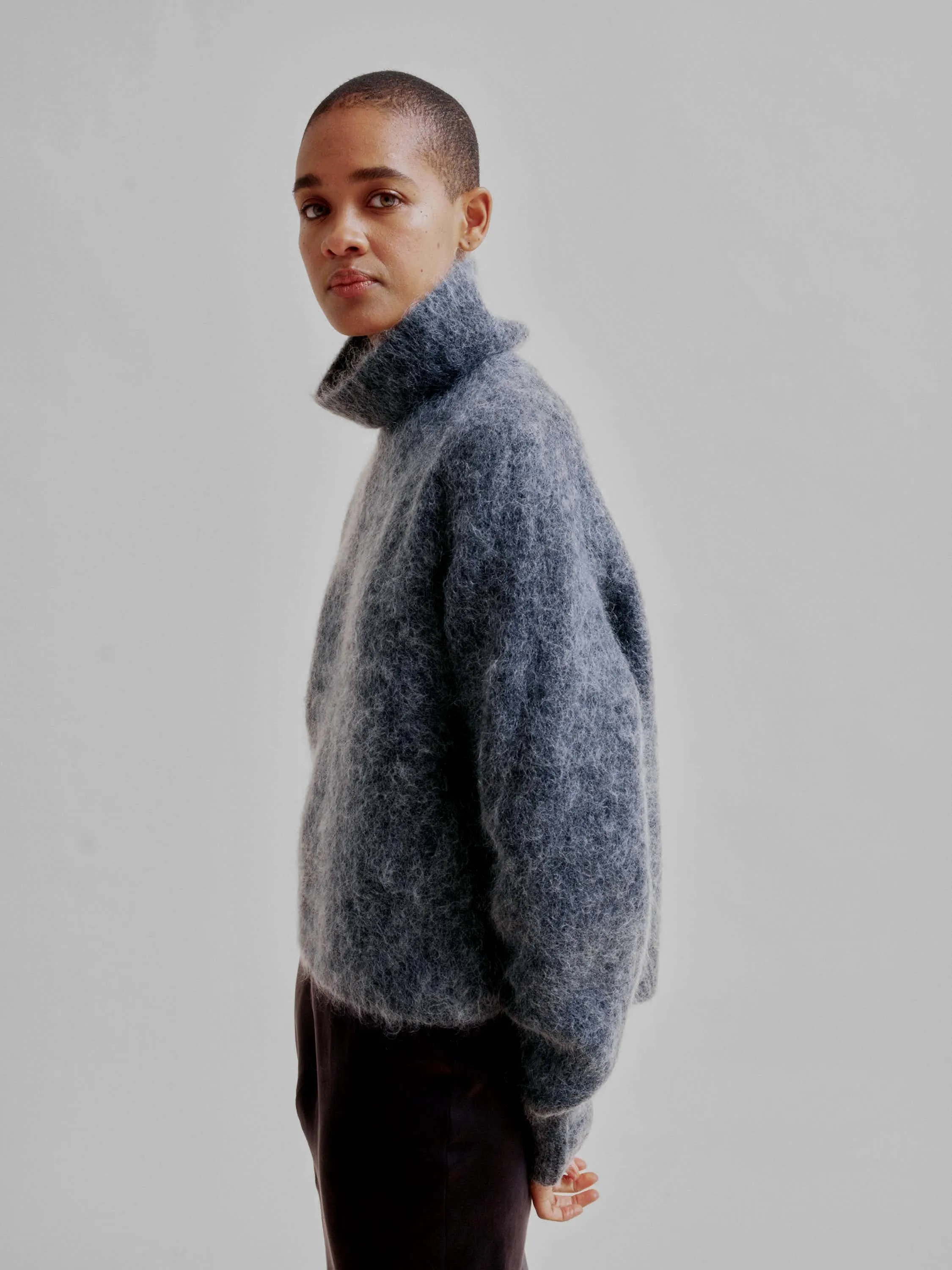MOHAIR HIGHNECK IN CHARCOAL sold by Sayaka Davis product image thumbnail 2