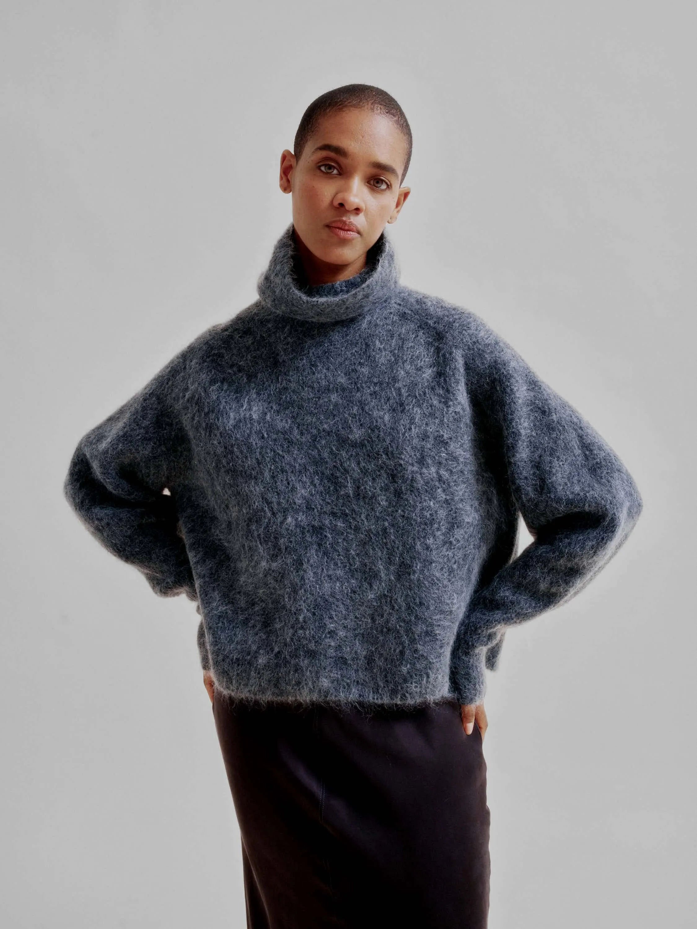 MOHAIR HIGHNECK IN CHARCOAL sold by Sayaka Davis product image thumbnail 3