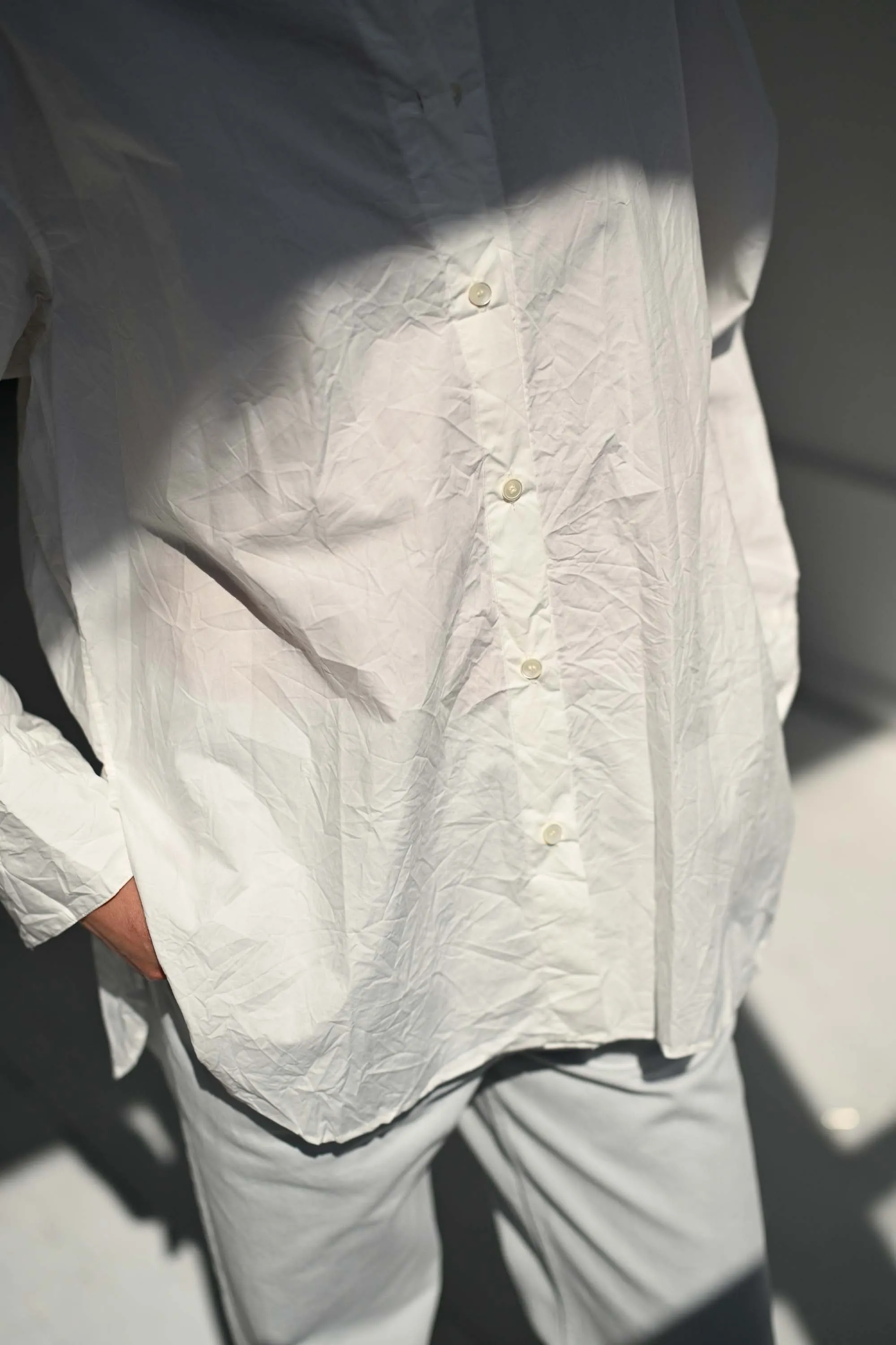 Crinkled Oversized Shirt in White sold by Sayaka Davis product image thumbnail 3