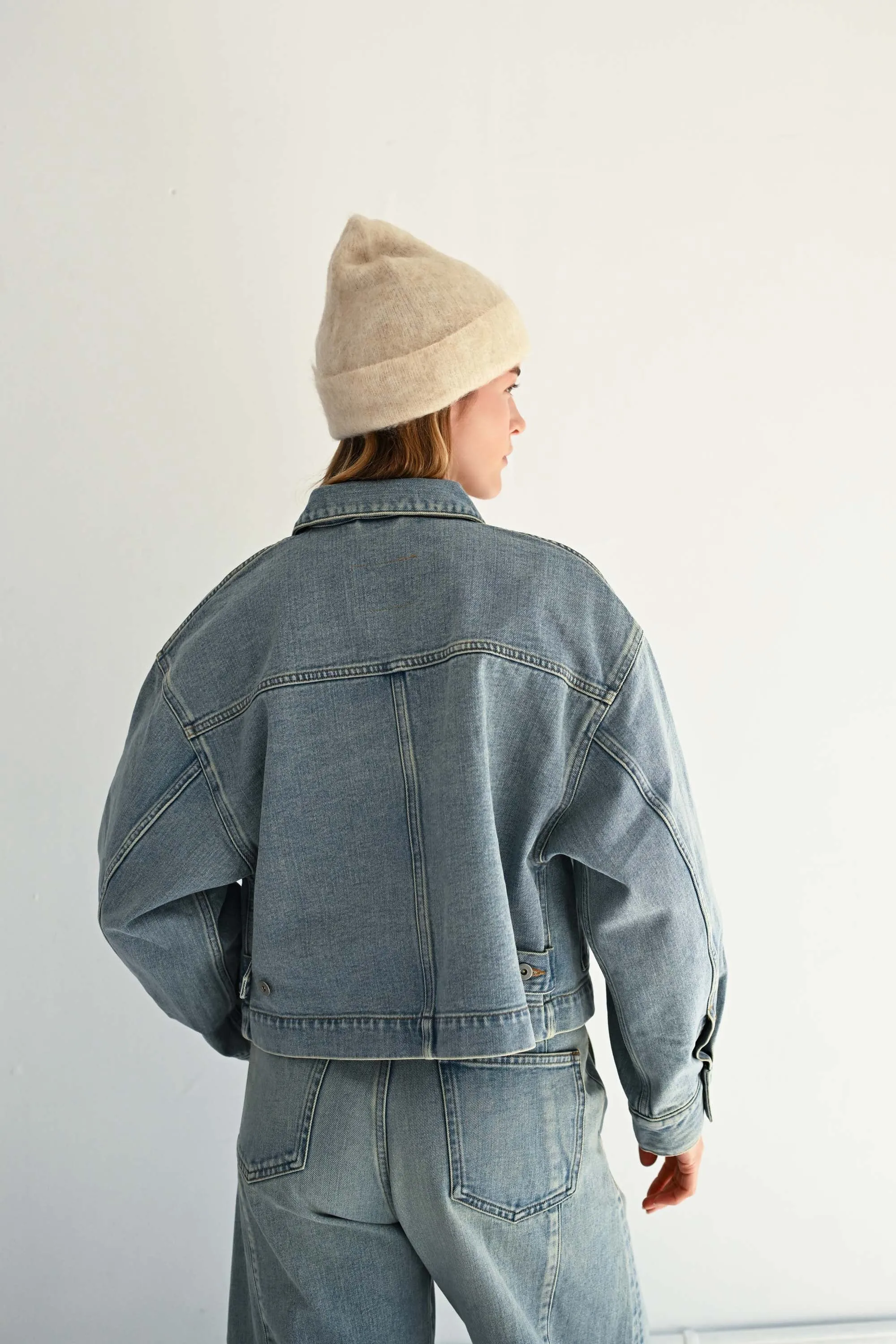 Cropped Jacket in Vintage Blue sold by Sayaka Davis product image thumbnail 5