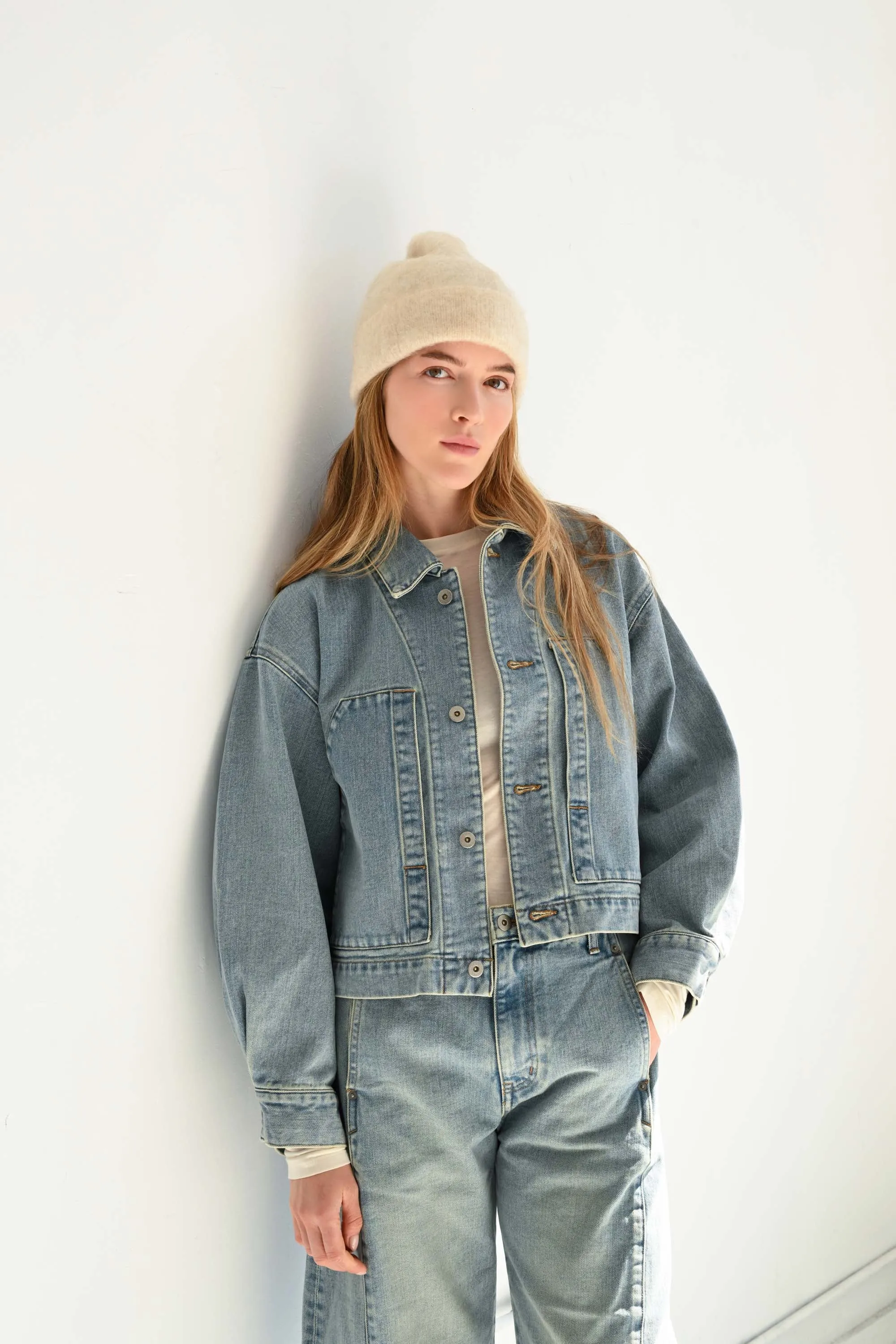 Cropped Jacket in Vintage Blue sold by Sayaka Davis product image thumbnail 3