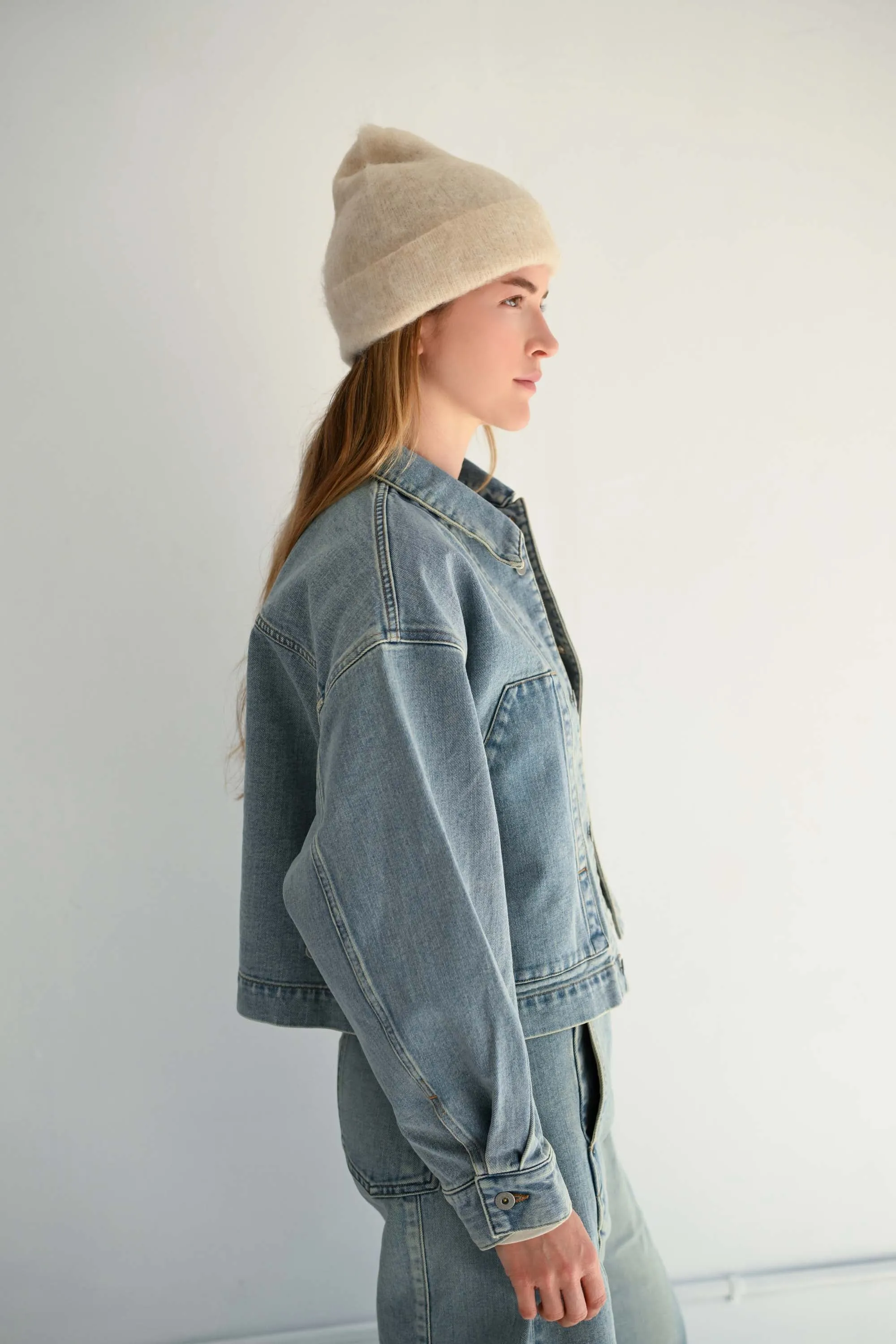 Cropped Jacket in Vintage Blue sold by Sayaka Davis product image thumbnail 4