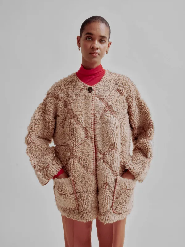 Pile Knit Coat in Ginger made by Sayaka Davis