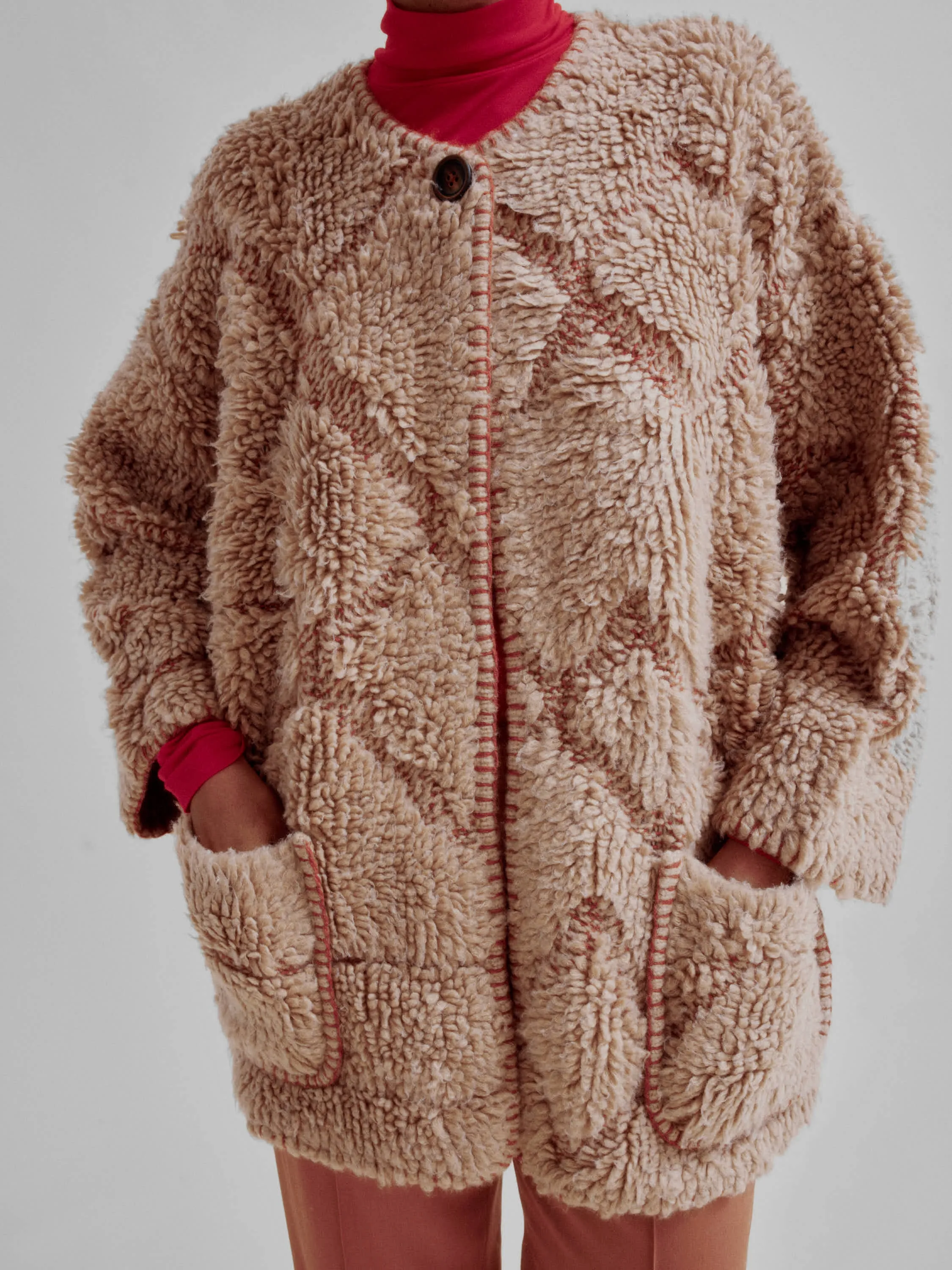 Pile Knit Coat in Ginger sold by Sayaka Davis product image thumbnail 3