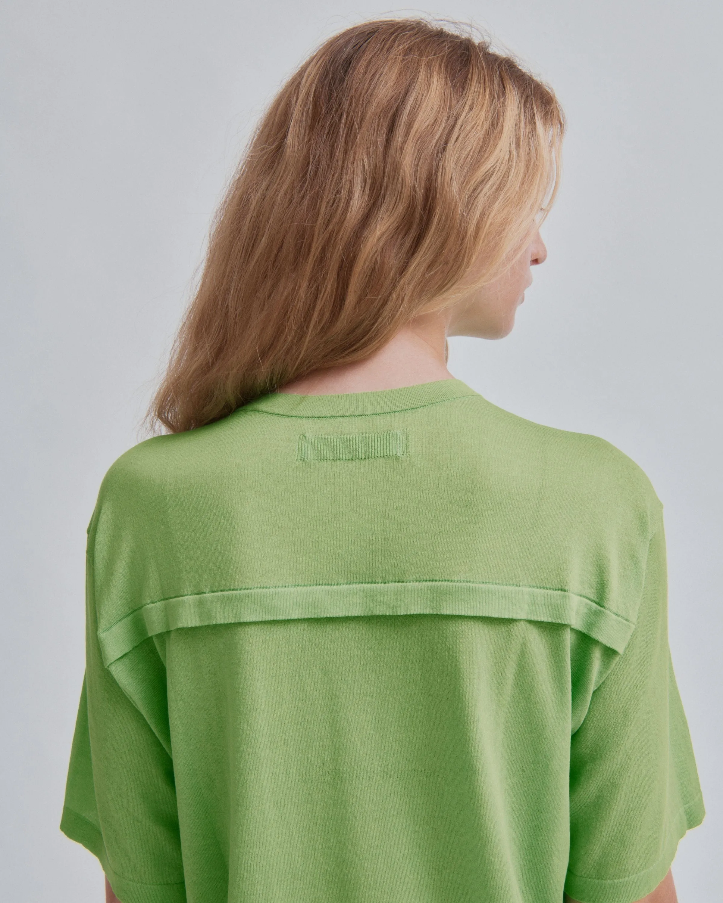 Sheer Knit Tee in Electric Green sold by Sayaka Davis product image thumbnail 4