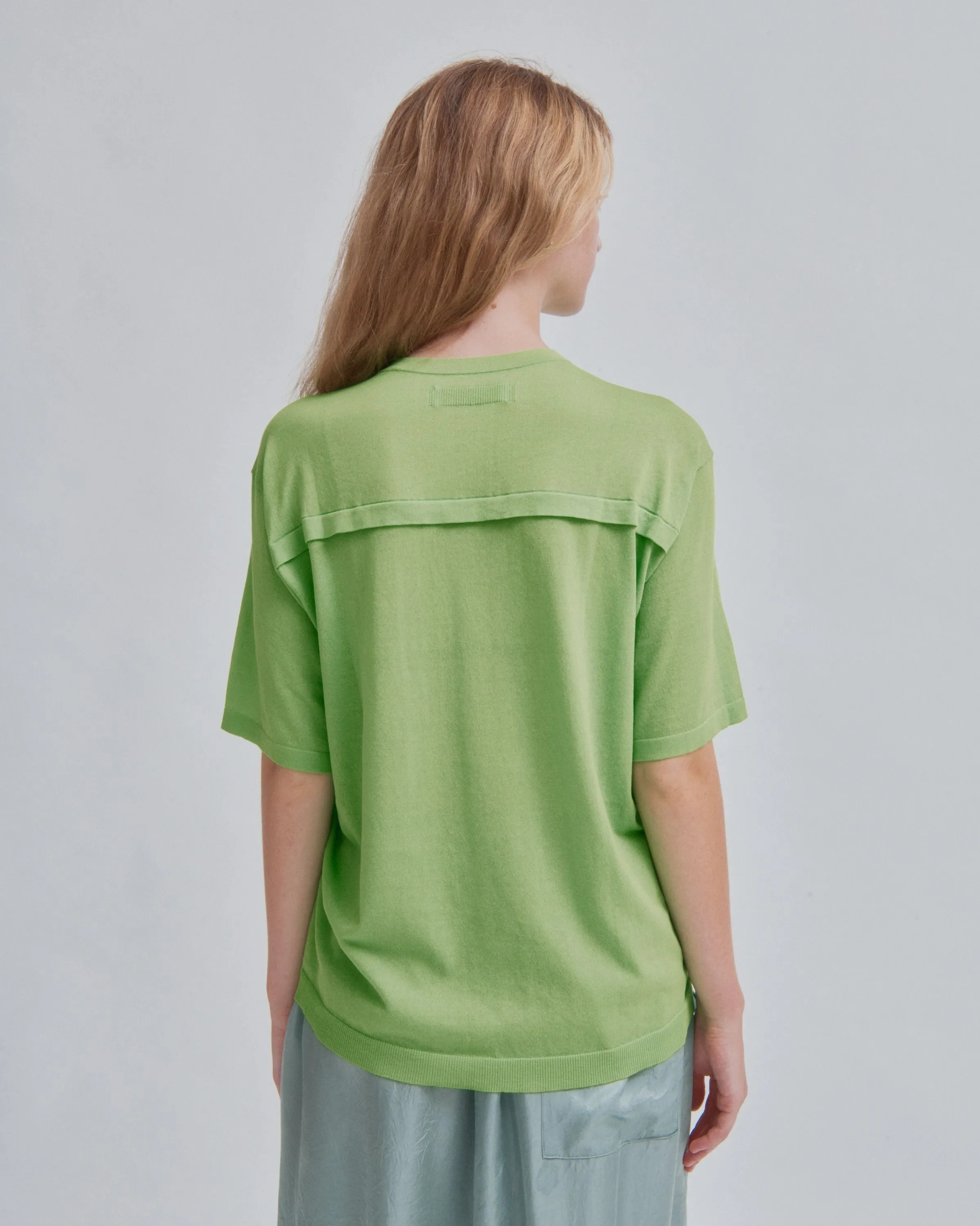 Sheer Knit Tee in Electric Green sold by Sayaka Davis product image thumbnail 2