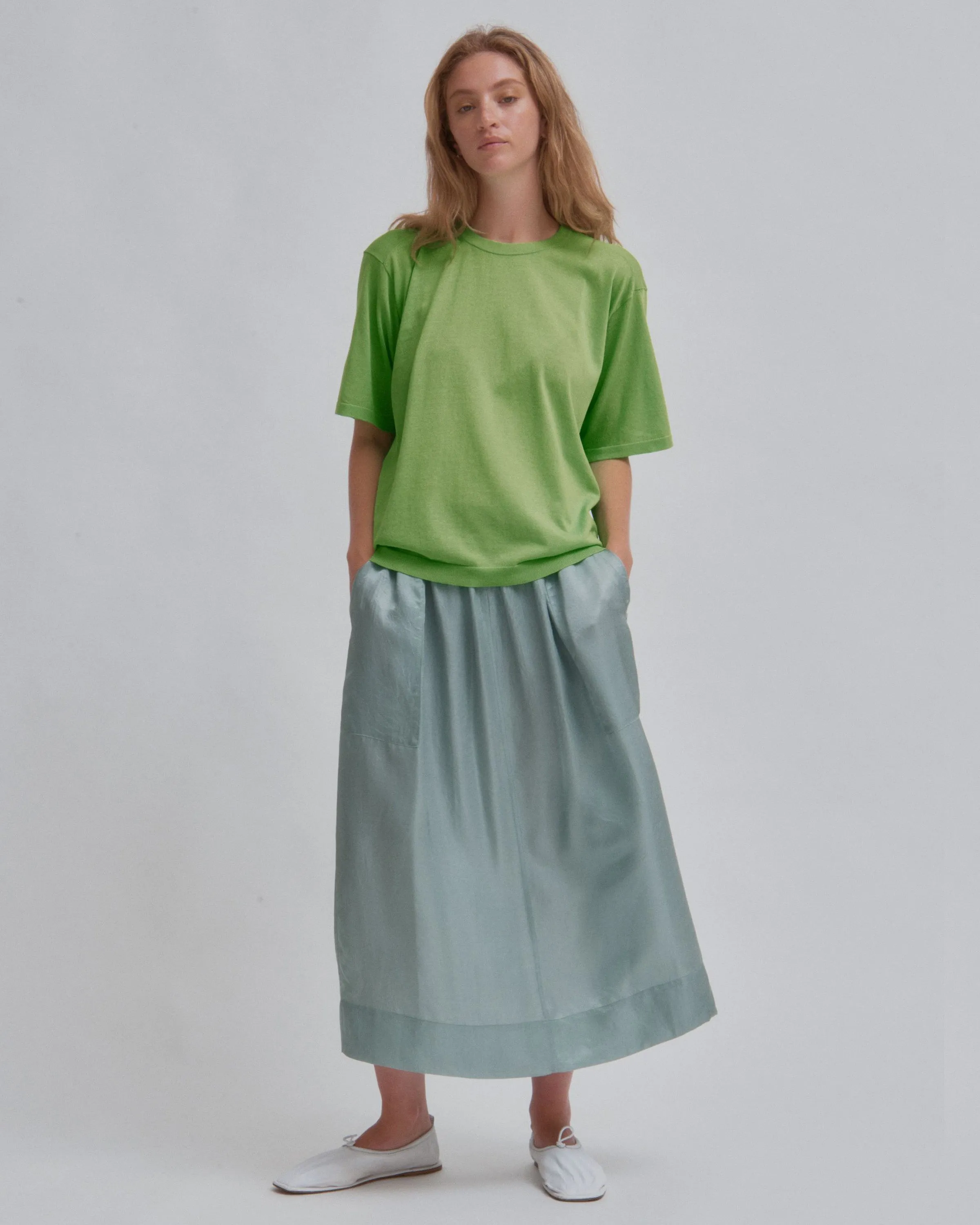 Sheer Knit Tee in Electric Green sold by Sayaka Davis product image thumbnail 5