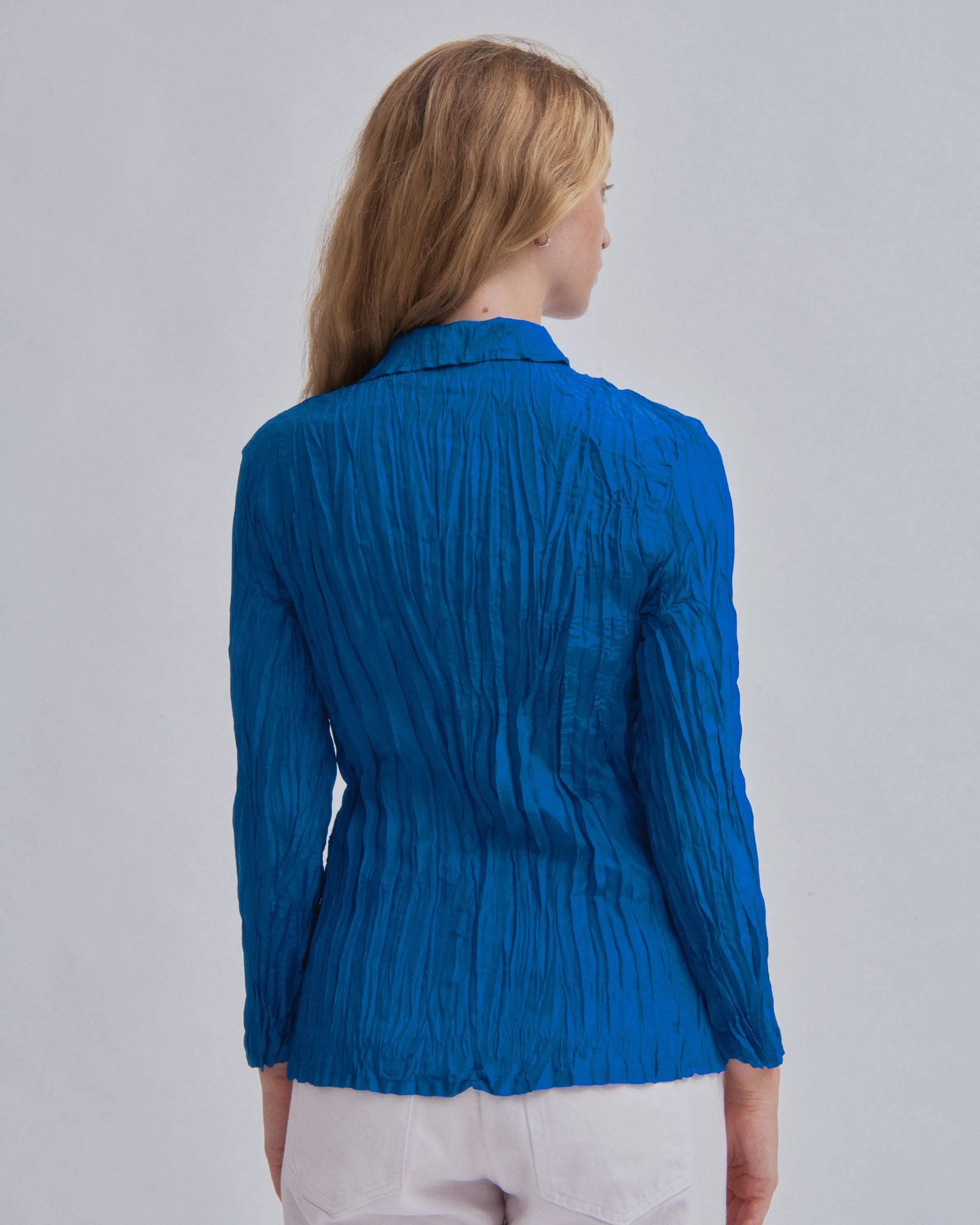 Hand Pleated Shirt in Cerulean sold by Sayaka Davis product image thumbnail 3