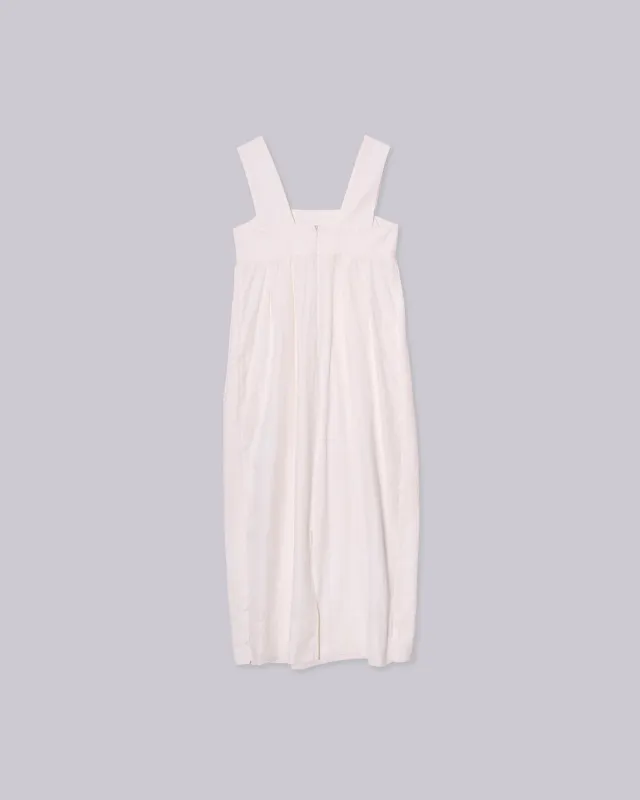 Thick Strap Dress in White made by Sayaka Davis