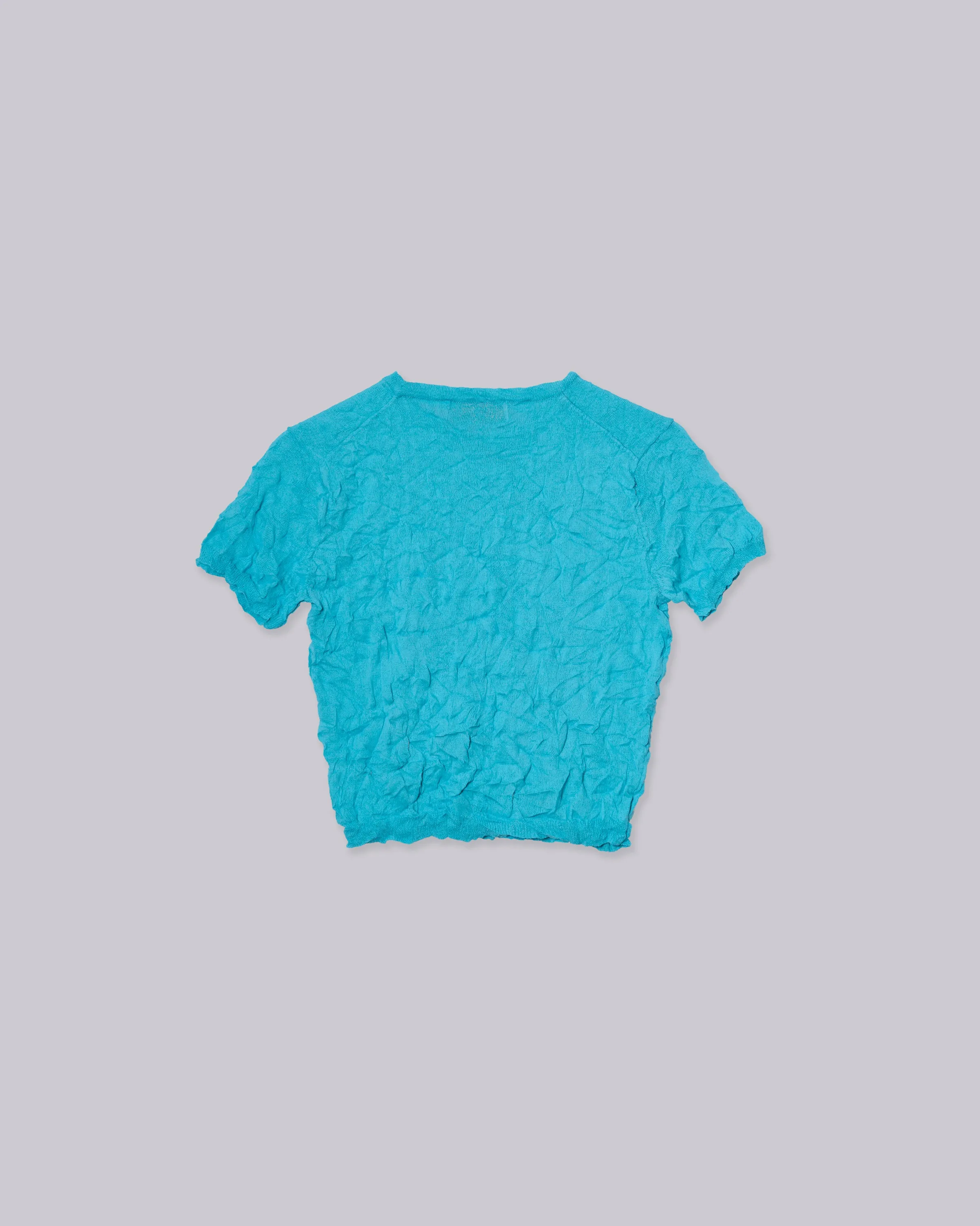 Crinkled Petite Knit Tee in Teal sold by Sayaka Davis product image thumbnail 4