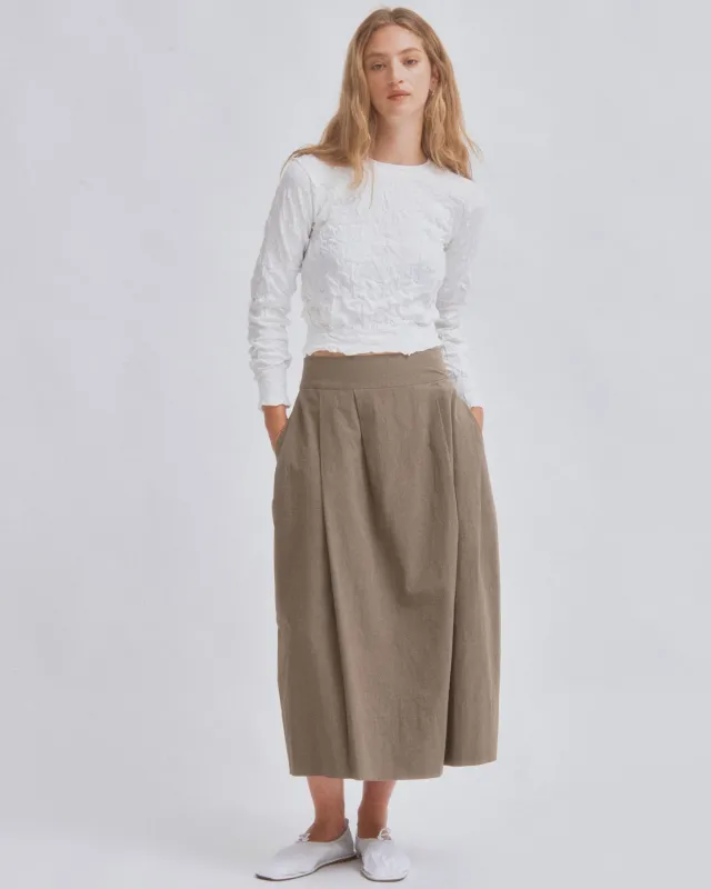 Barrel Skirt in Moss Gray made by Sayaka Davis