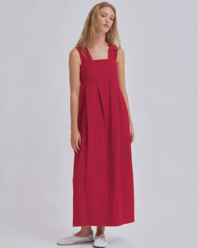 Thick Strap Dress in Cherry made by Sayaka Davis