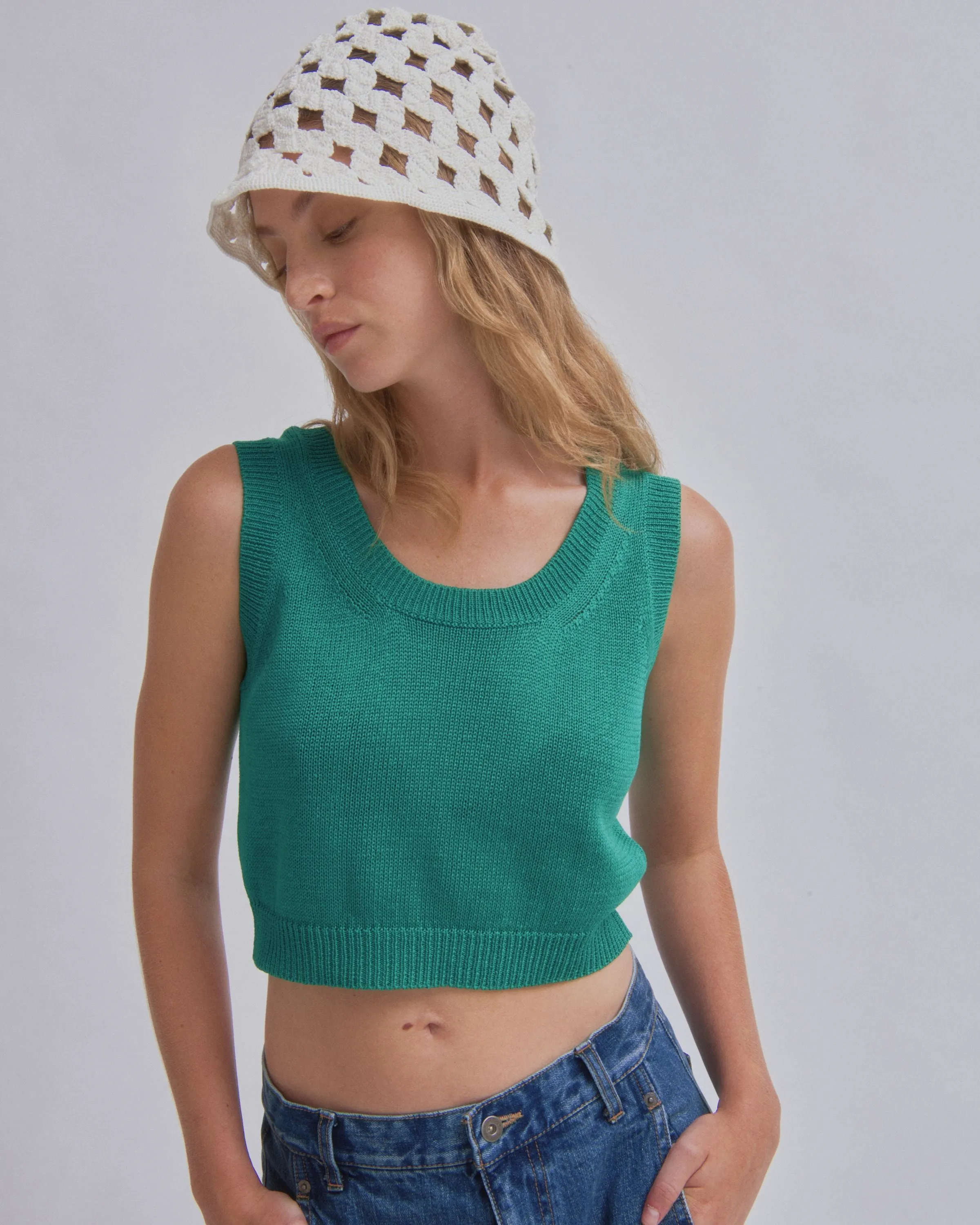 Crochet Hat in White sold by Sayaka Davis product image thumbnail 2