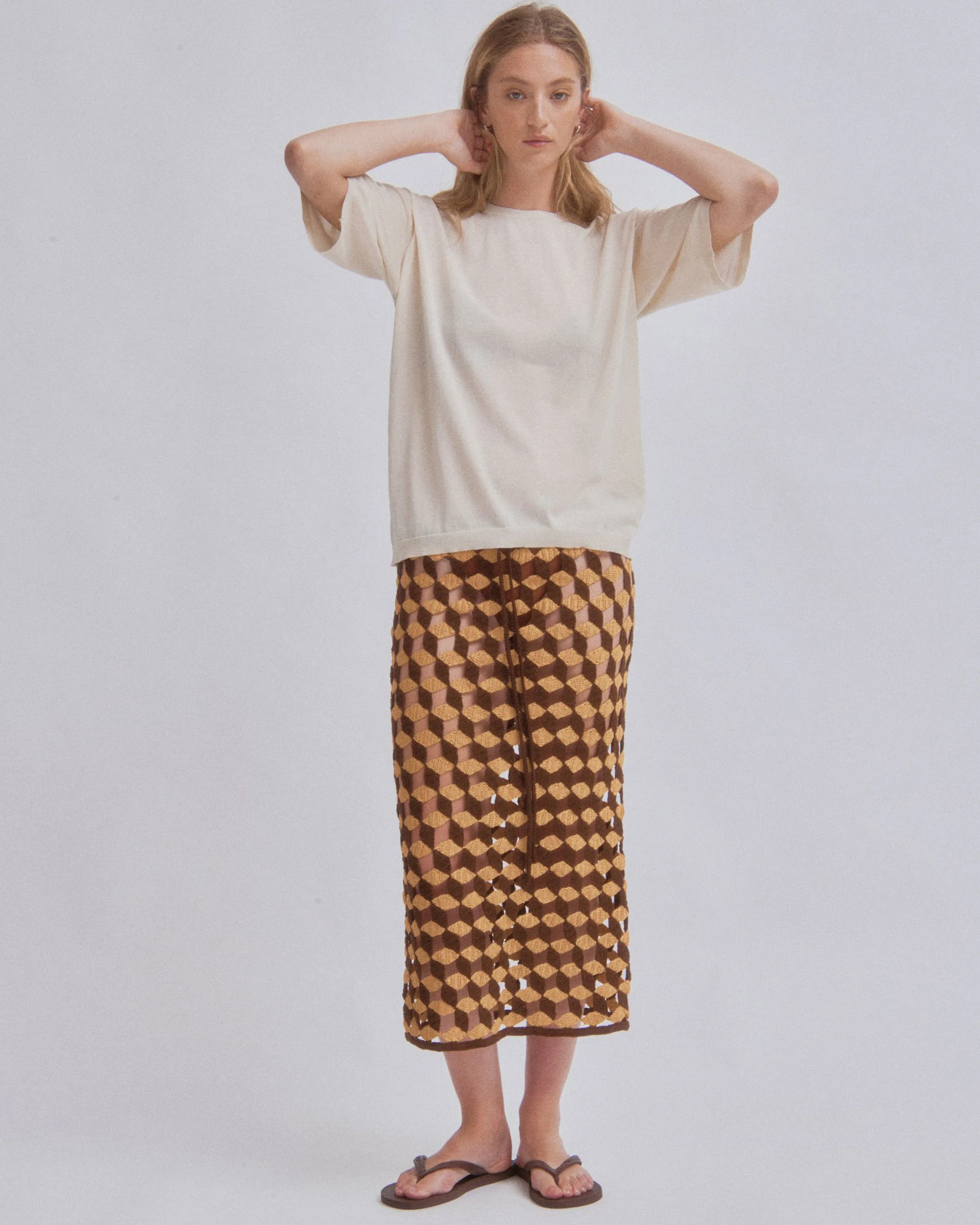 Crochet Skirt in Sun x Wood sold by Sayaka Davis product image thumbnail 2