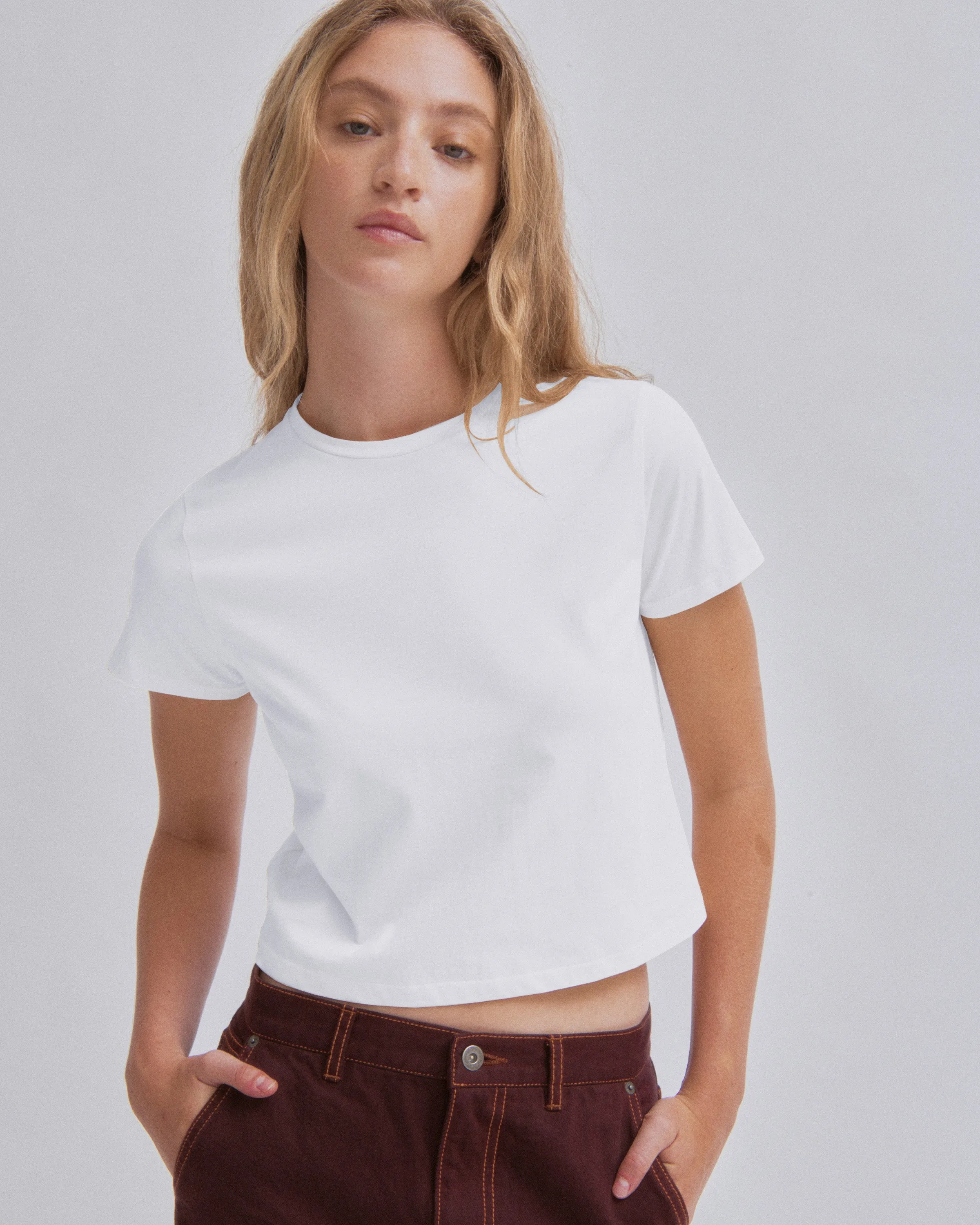 Compact Tee in White sold by Sayaka Davis product image thumbnail 3