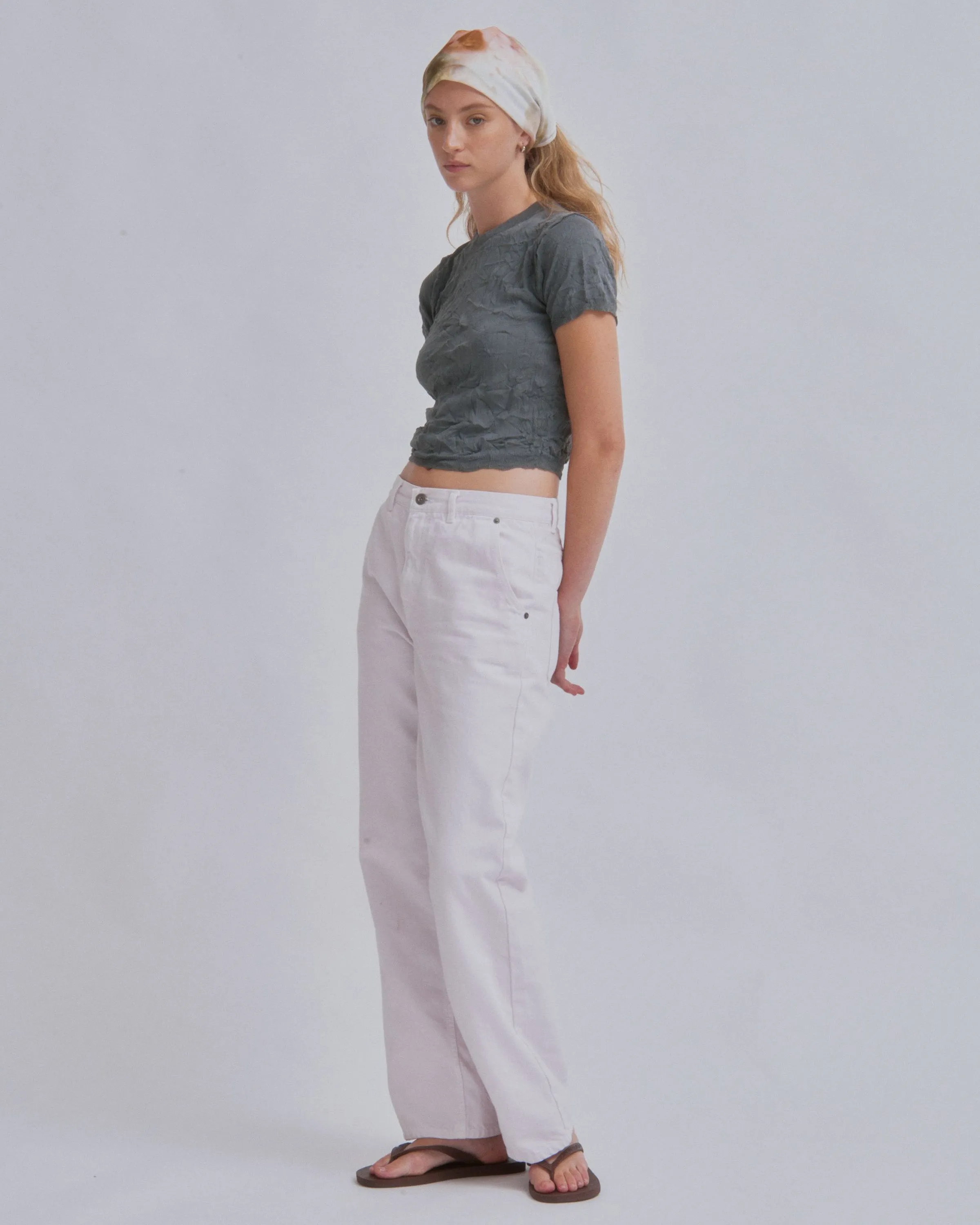 Crinkled Petite Knit Tee in Steel sold by Sayaka Davis product image thumbnail 4