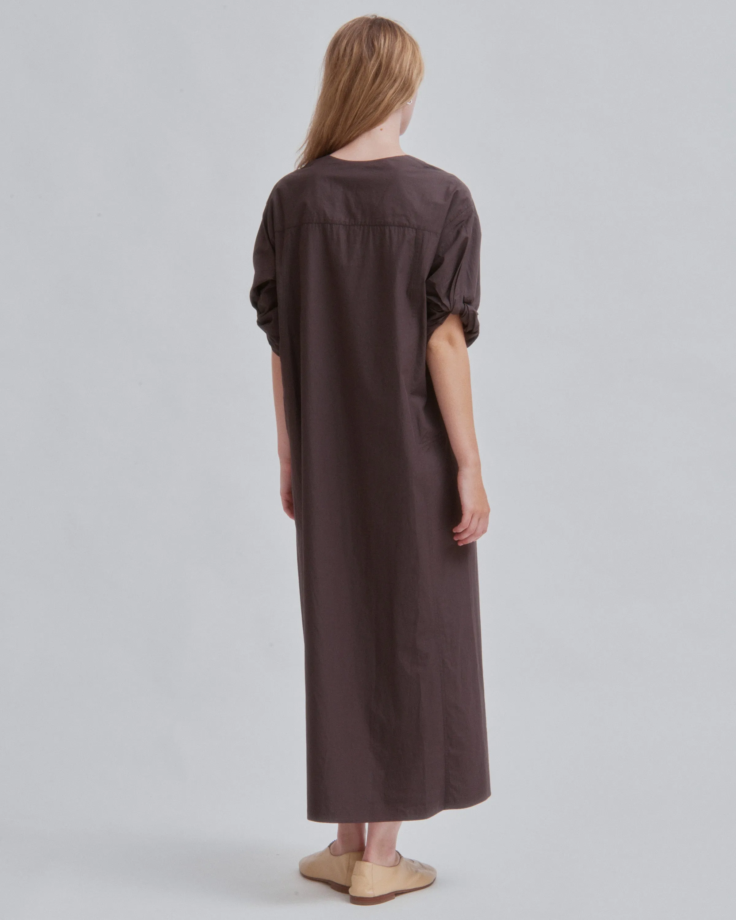U-NECK DRESS IN CHOCOLATE sold by Sayaka Davis product image thumbnail 5