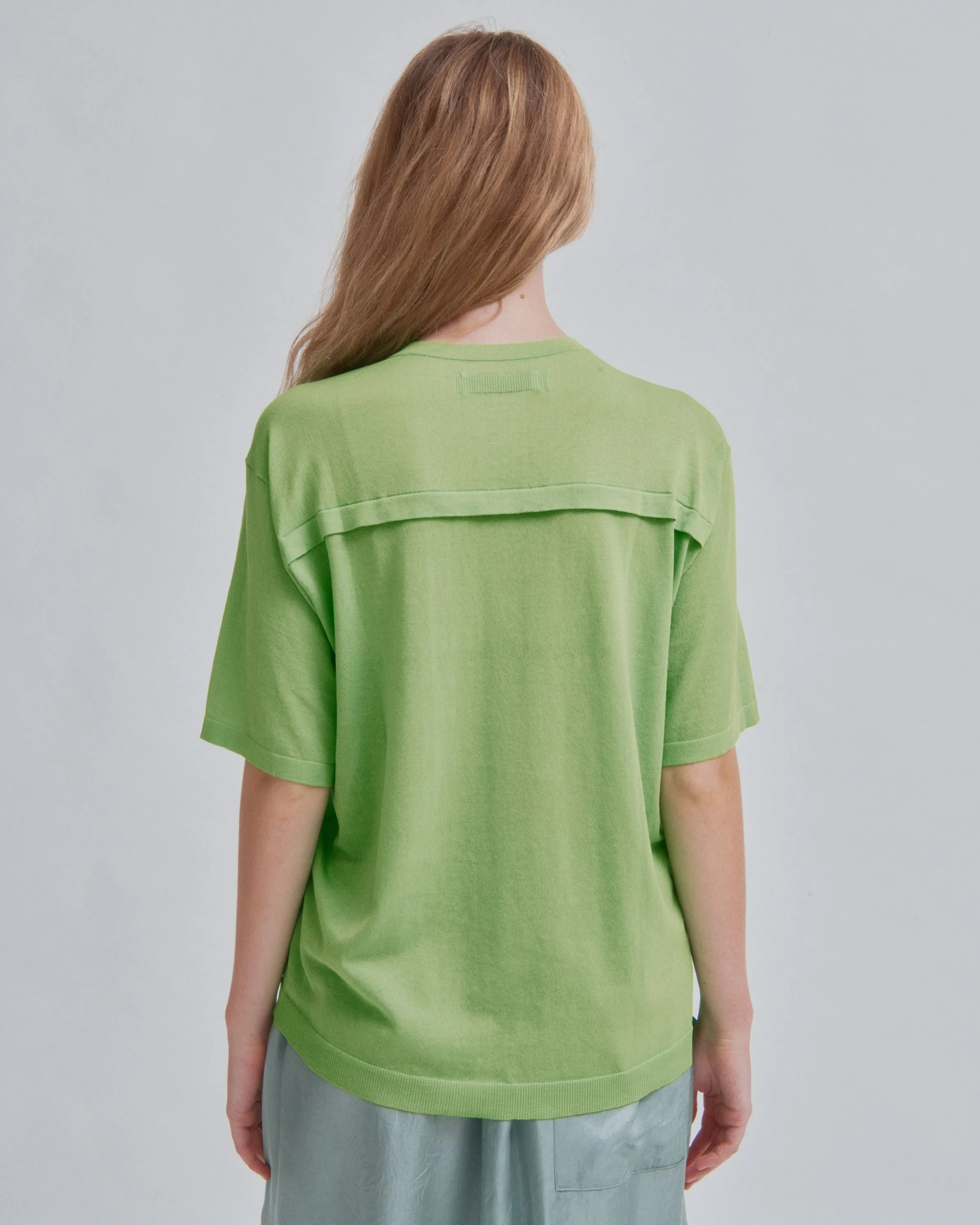 SHEER KNIT TEE IN ELECTRIC GREEN sold by Sayaka Davis product image thumbnail 5