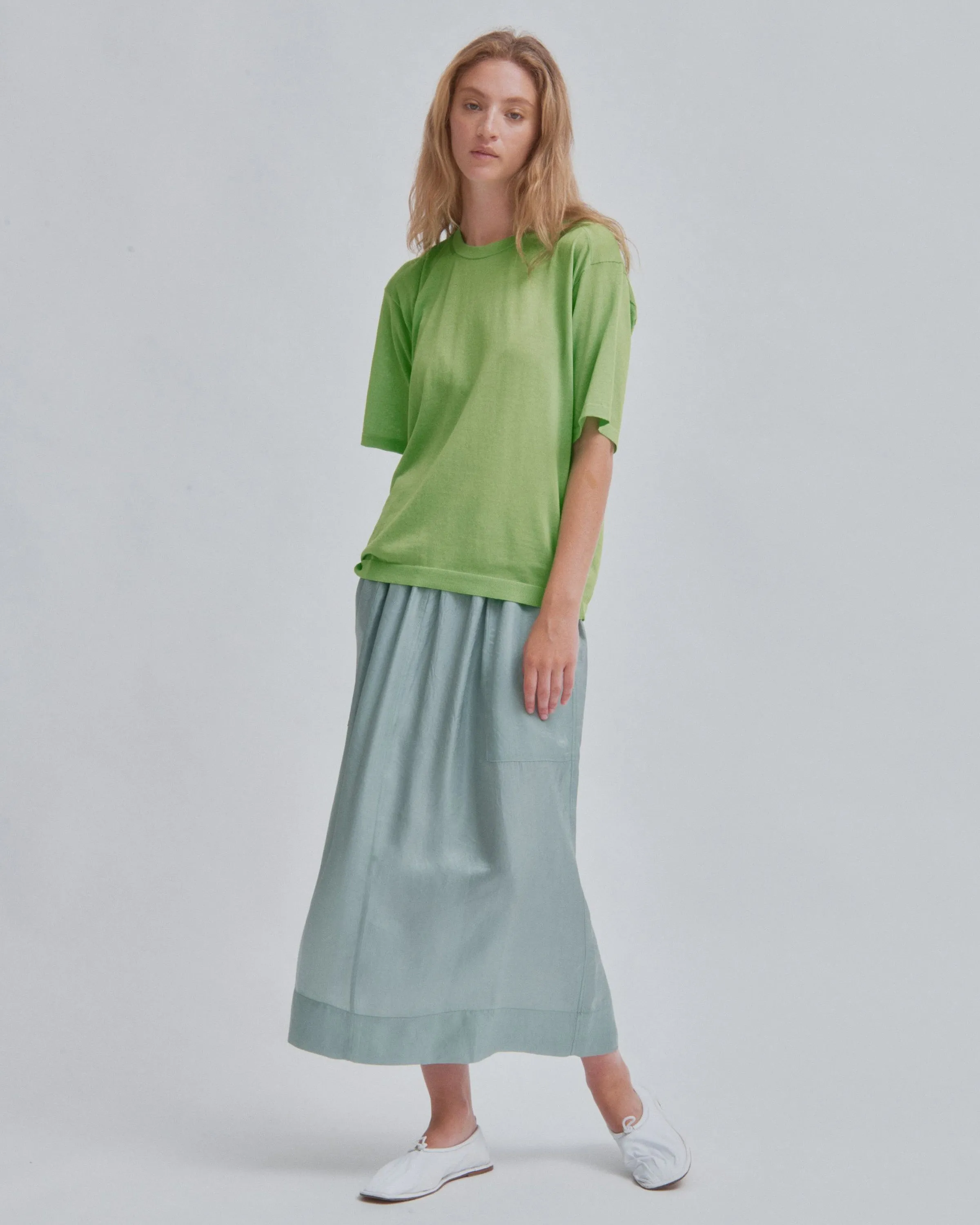 PULL-ON SKIRT IN SEA FOAM sold by Sayaka Davis product image thumbnail 4