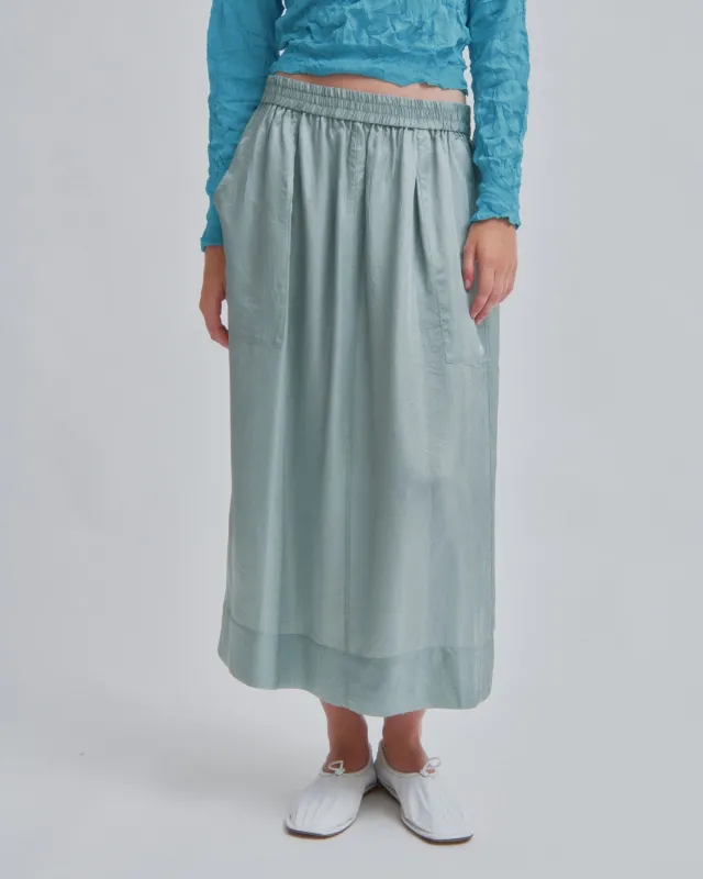 PULL-ON SKIRT IN SEA FOAM made by Sayaka Davis
