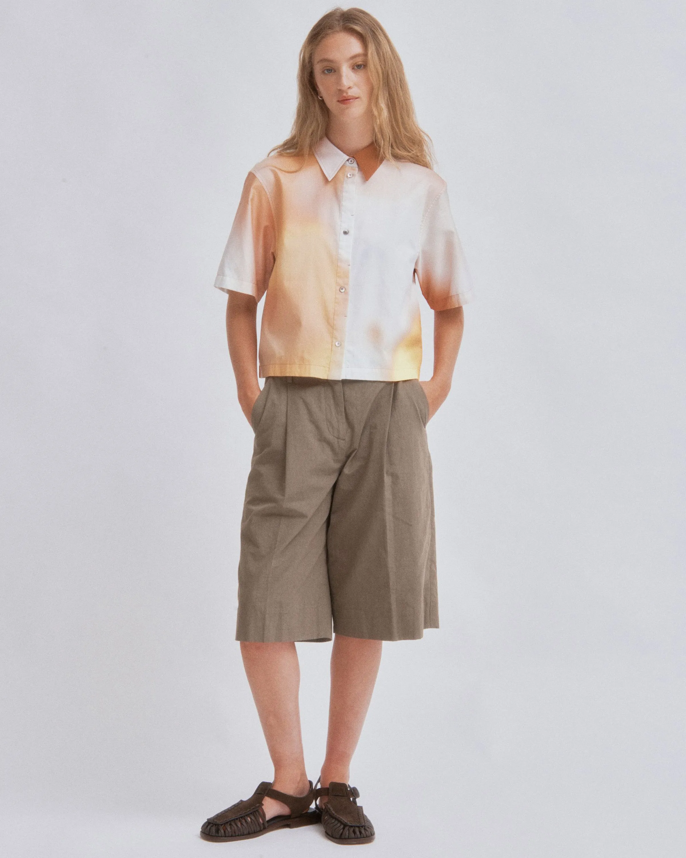 CROPPED SHIRT IN PRINT sold by Sayaka Davis product image thumbnail 4