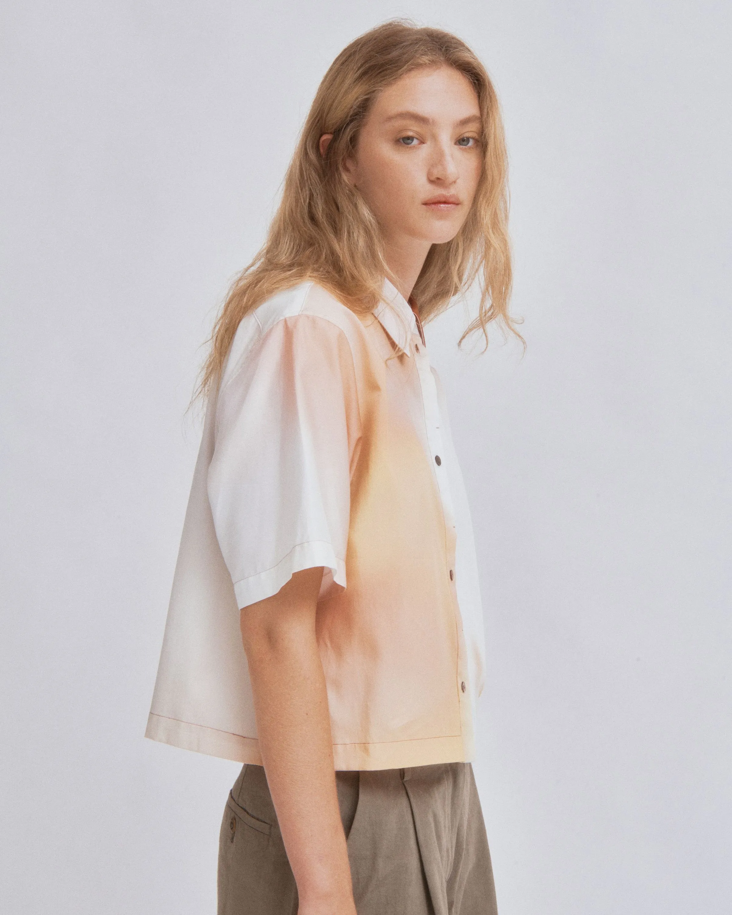CROPPED SHIRT IN PRINT sold by Sayaka Davis product image thumbnail 3