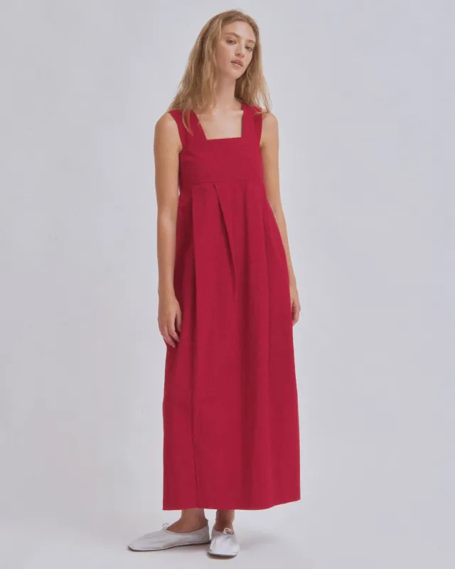 THICK STRAP DRESS IN CHERRY made by Sayaka Davis