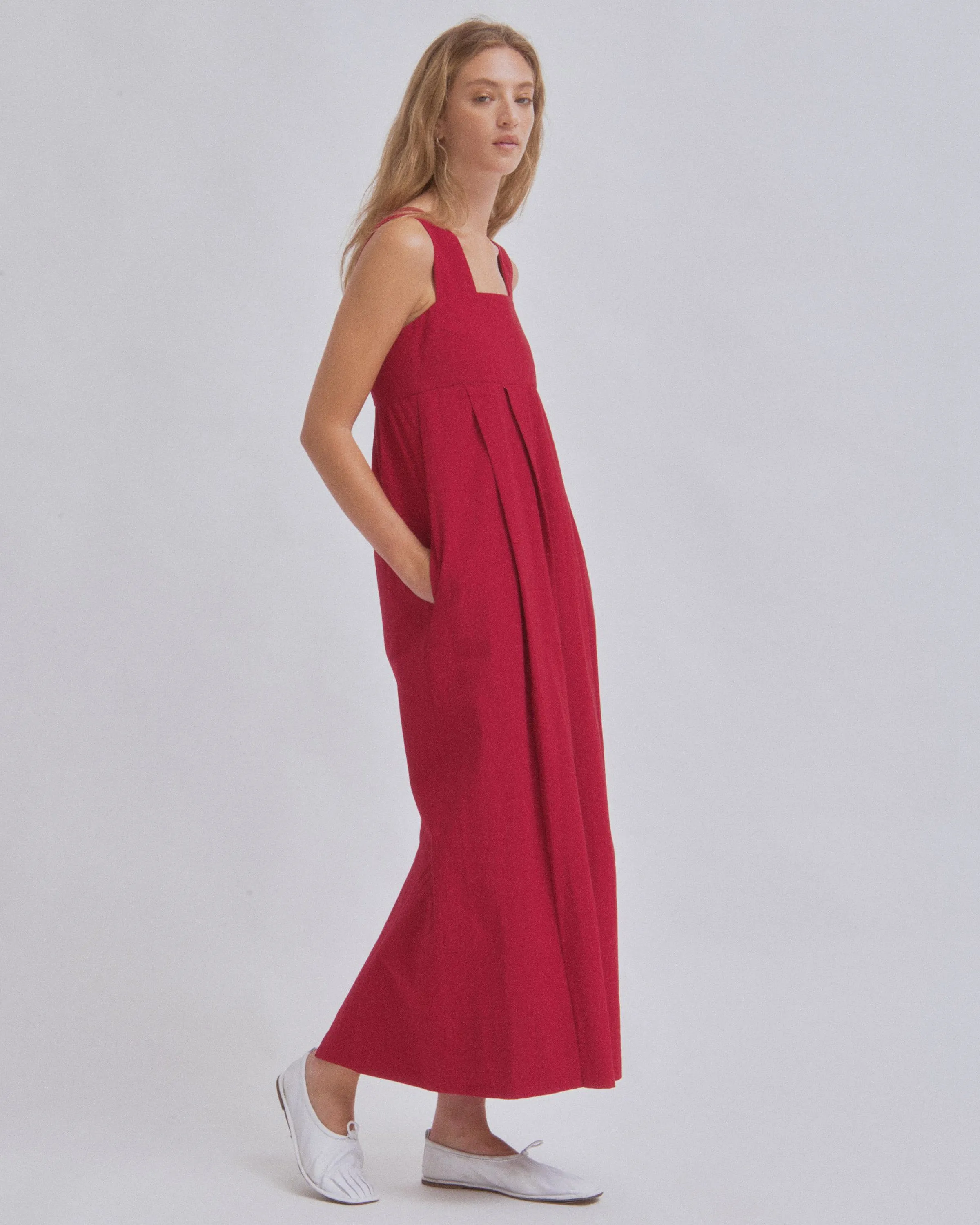 THICK STRAP DRESS IN CHERRY sold by Sayaka Davis product image thumbnail 4