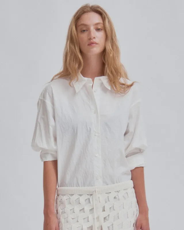 CRINKLED OVERSIZED SHIRT IN WHITE sold by Sayaka Davis