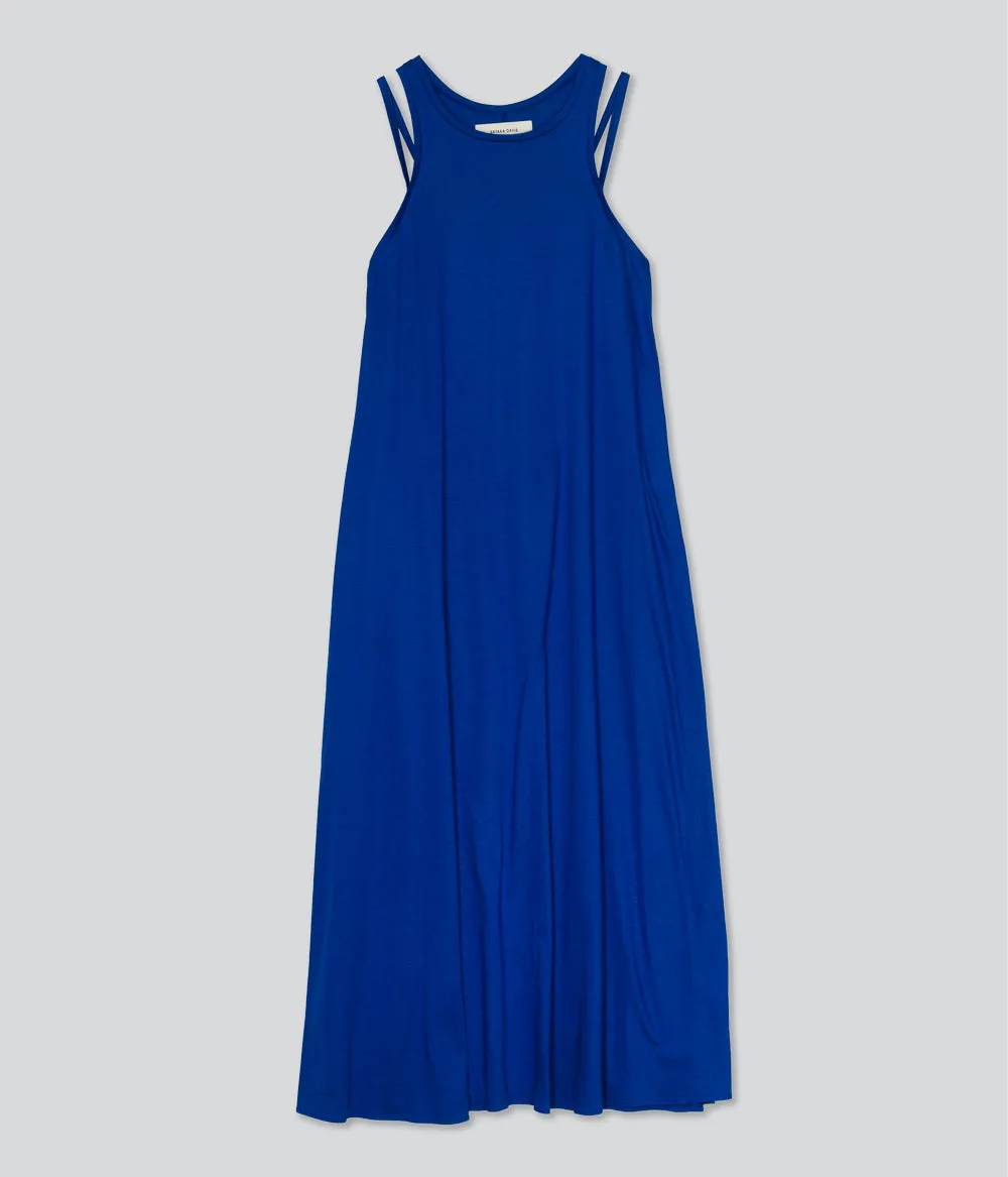 DOUBLE STRAP JERSEY DRESS IN BLUE sold by Sayaka Davis product image thumbnail 4