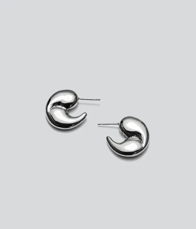 Yin Yang Hoop Earrings made by Sayaka Davis