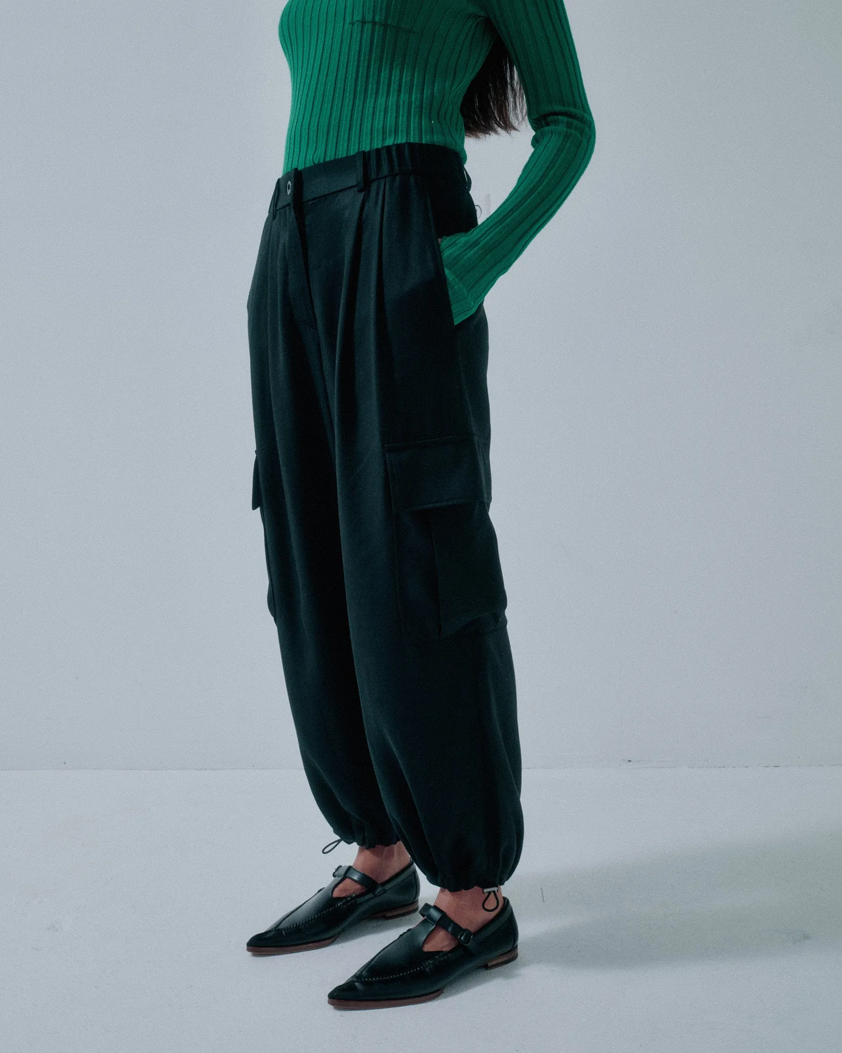 JP PRE BALLOON JOGGERS IN BLACK sold by Sayaka Davis product image thumbnail 2