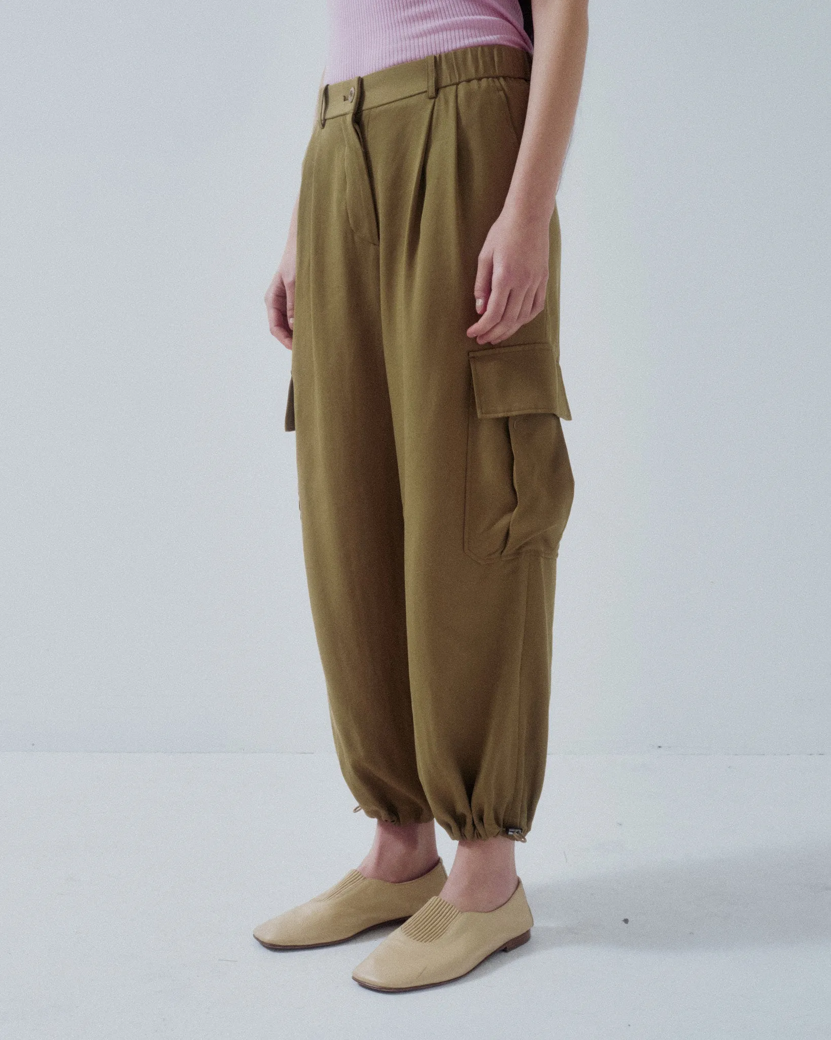 JP PRE BALLOON JOGGERS IN OAK sold by Sayaka Davis product image thumbnail 4